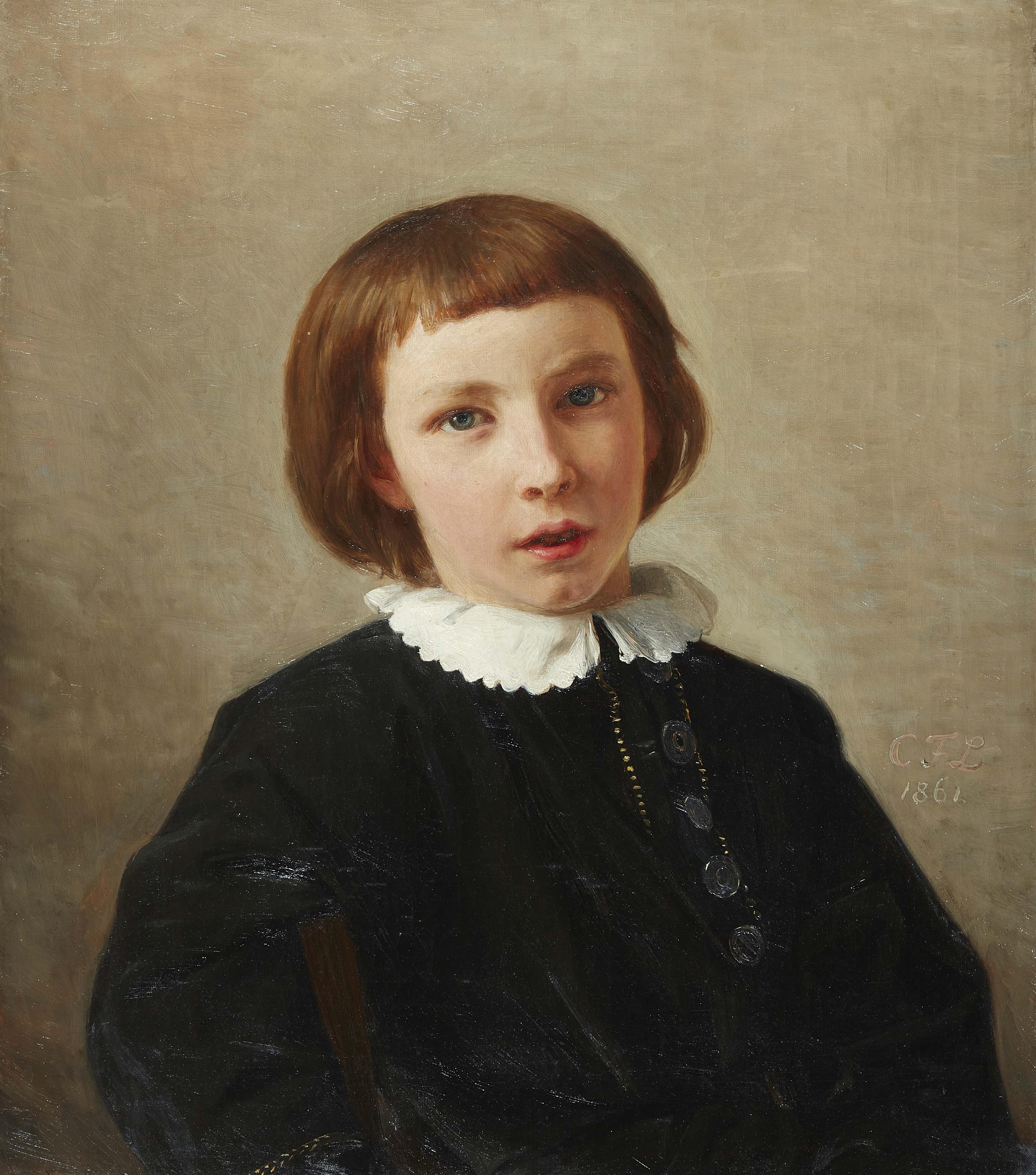 Carl Friedrich Lessing - Konrad Lessing, der Sohn des Malers im Alter von neun Jahren - image-1
