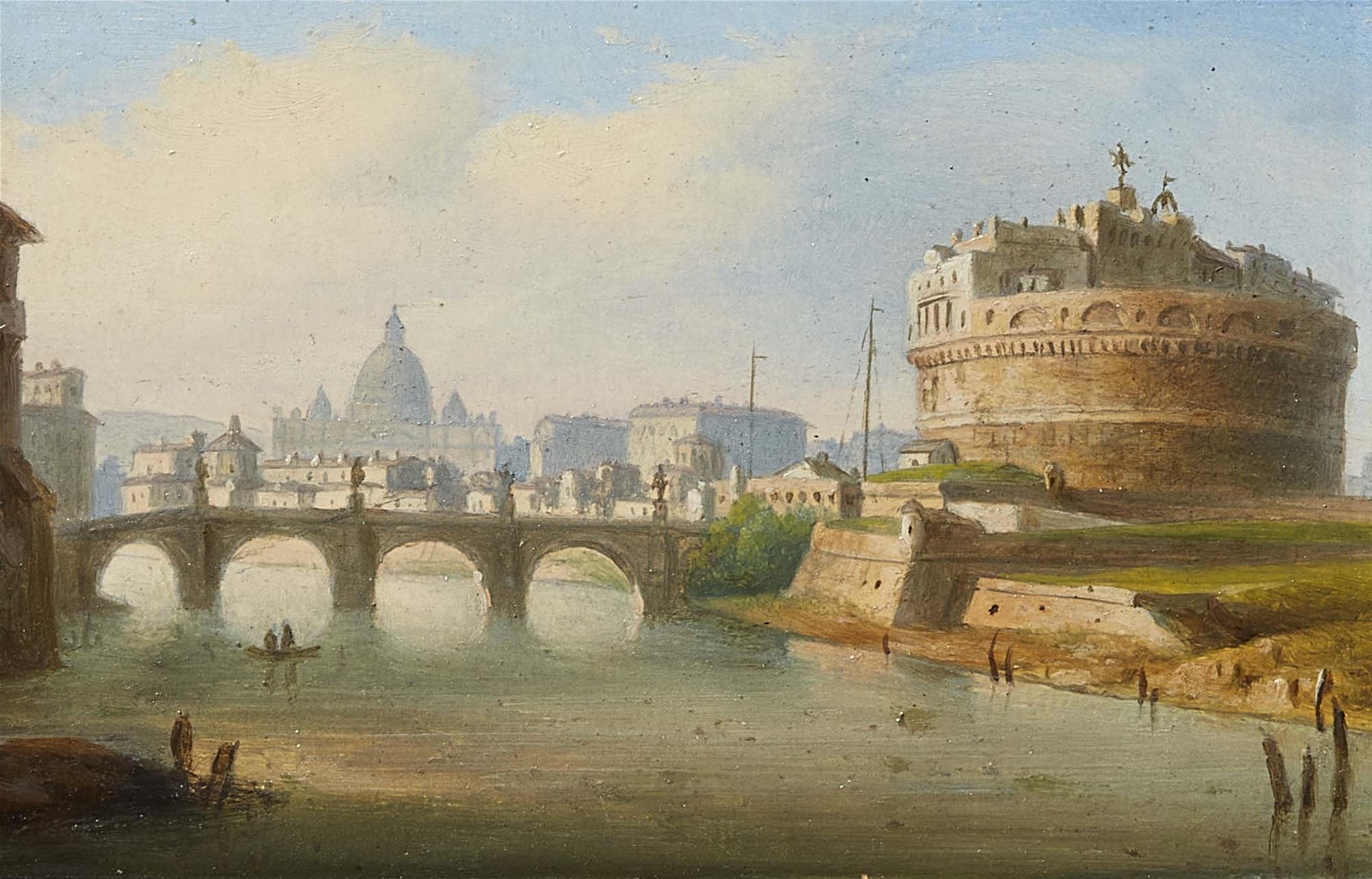 Unbekannter Künstler des 19. Jahrhunderts - Ansicht des Peterplatzes in Rom
Ansicht der Engelsburg in Rom - image-2
