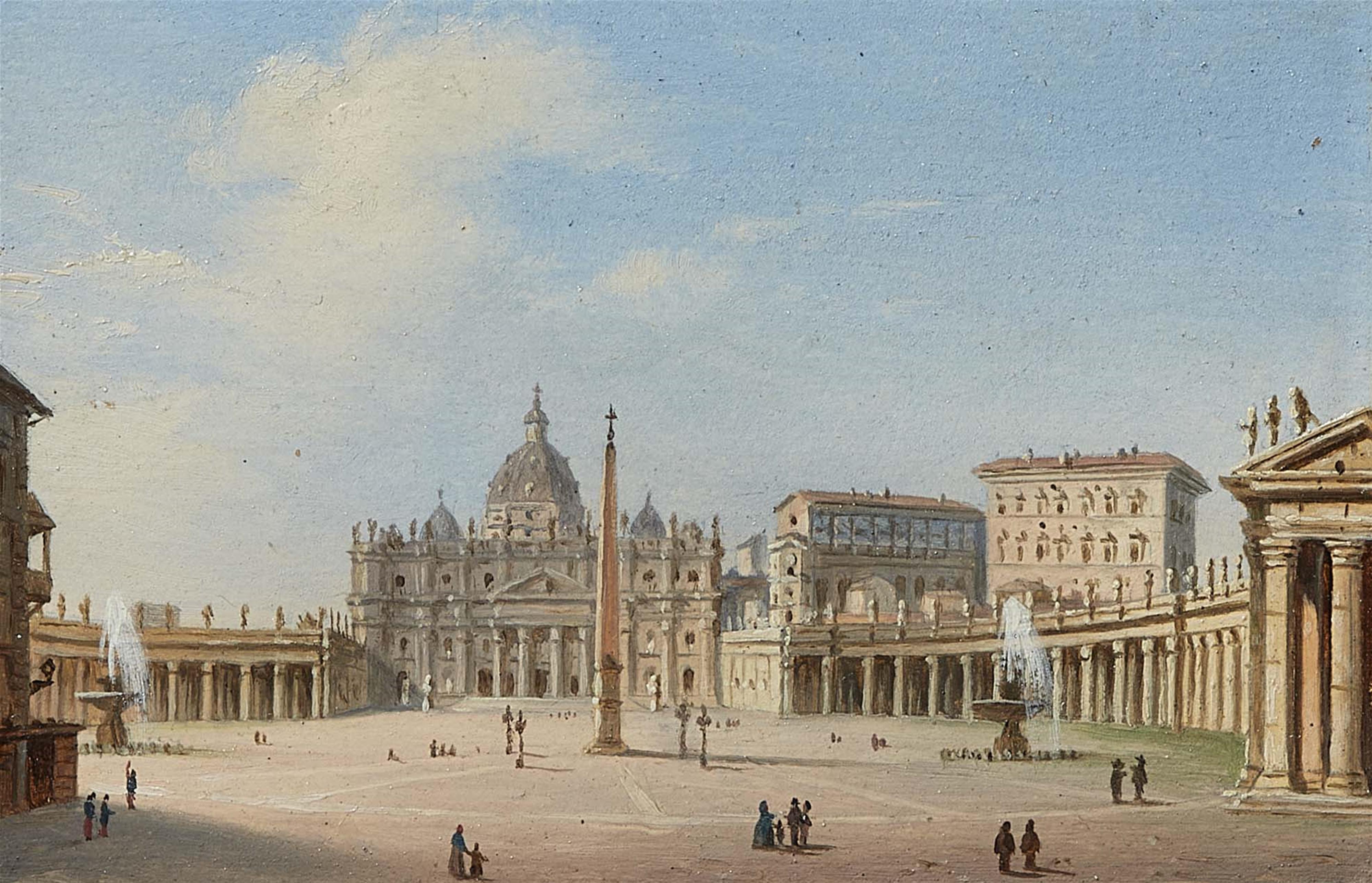 Unknown Artist 19th centry - View of St Peter's Square in Rome
View of Castel Sant'Angelo in Rome - image-1