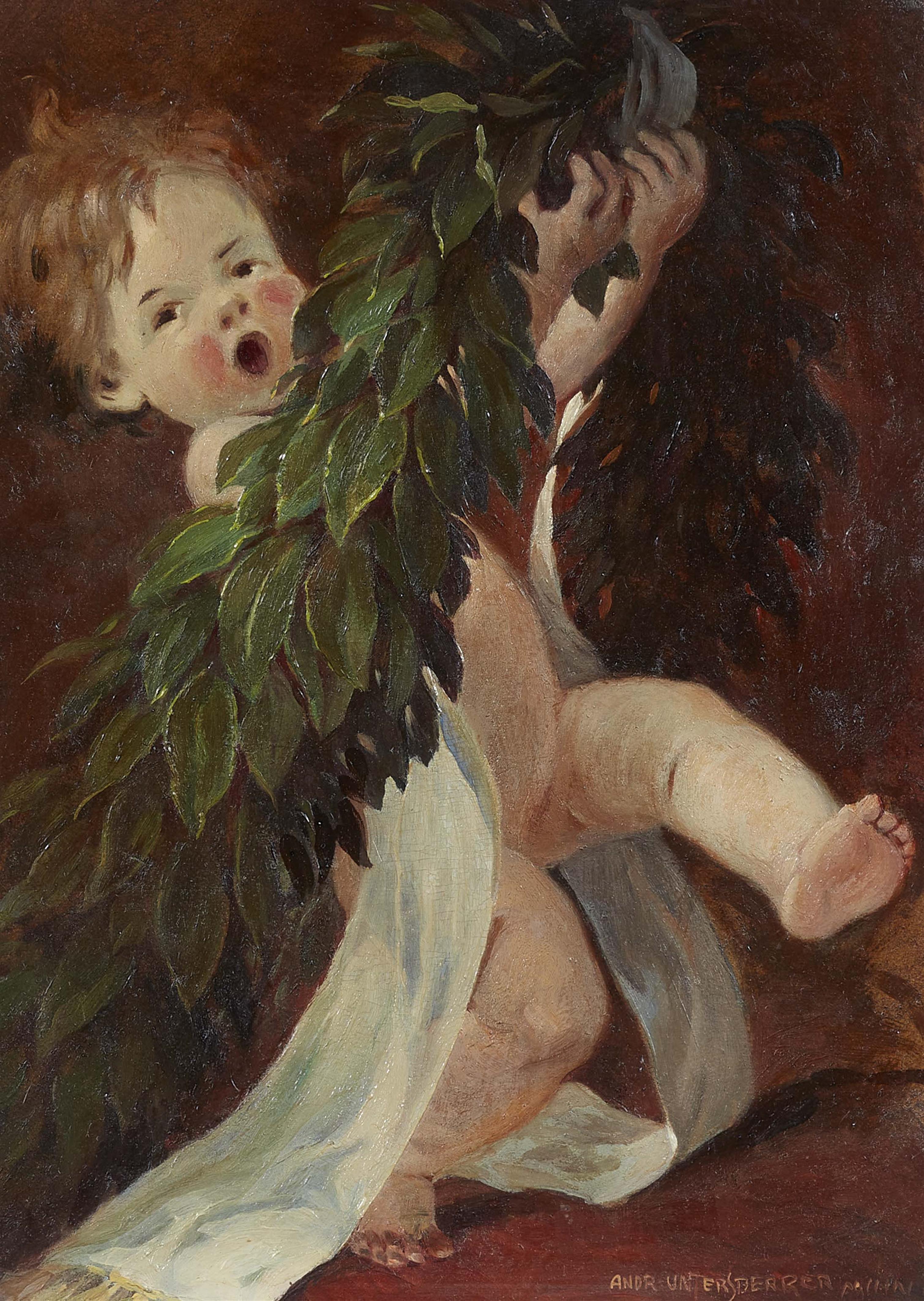 Andreas Untersberger - Putto with a Laurel Garland - image-1
