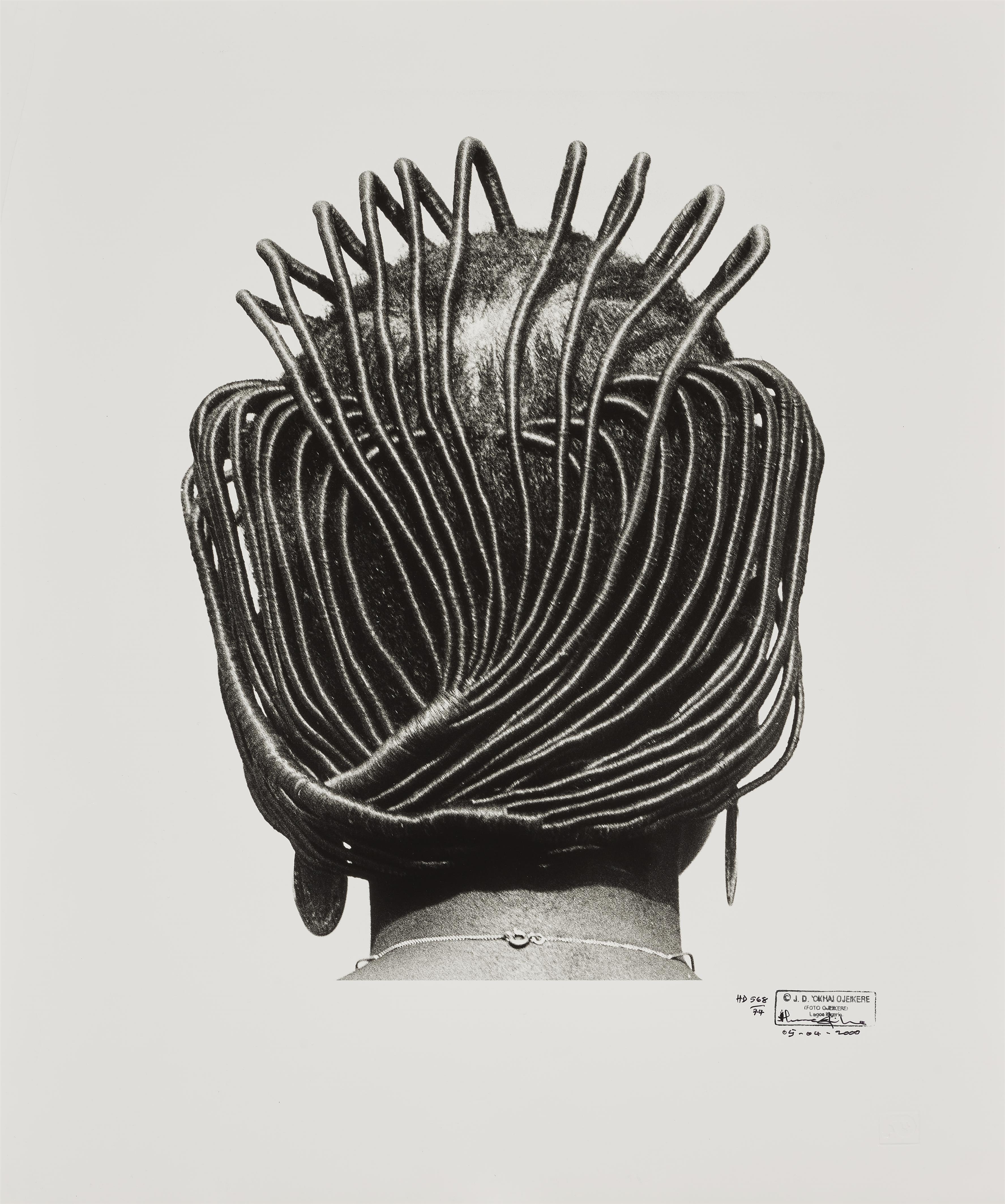 J.D. Okhai Ojeikere - Untitled (from the series: Hairstyles) - image-1