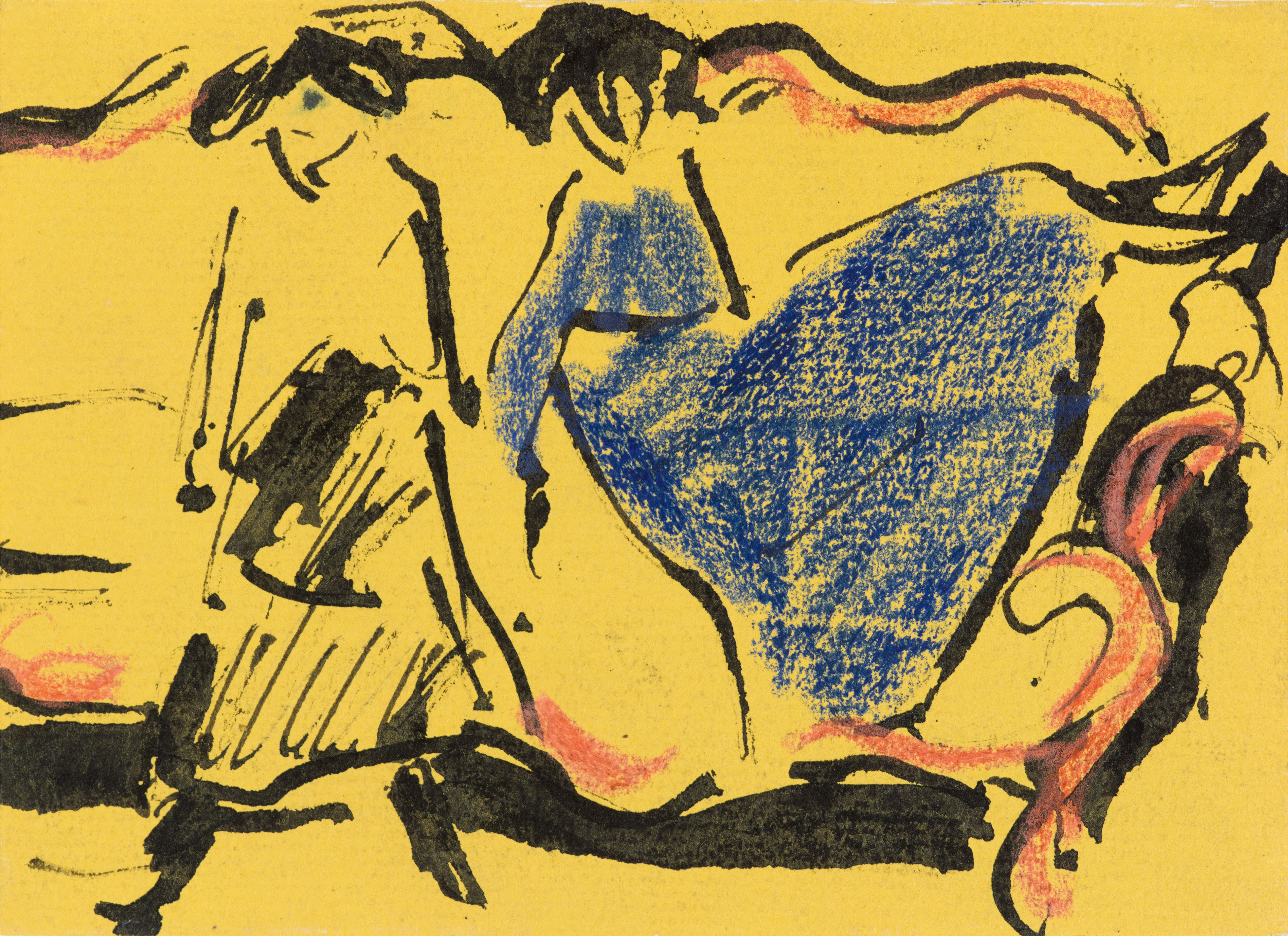 Ernst Ludwig Kirchner - Ohne Titel (Zwei Mädchen auf dem Sofa) - image-1