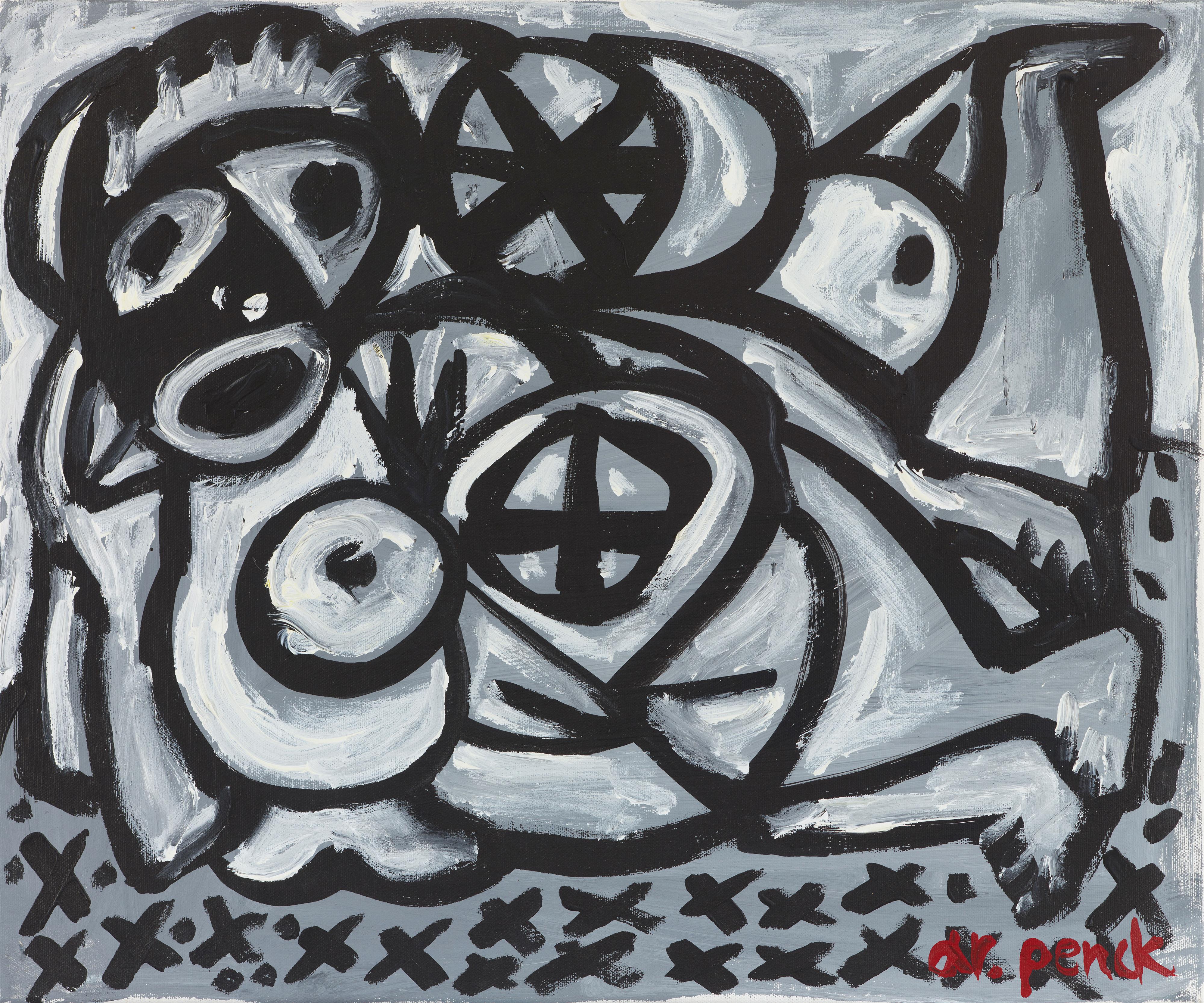 A.R. Penck - Untitled (Hommage a Picasso) - image-1
