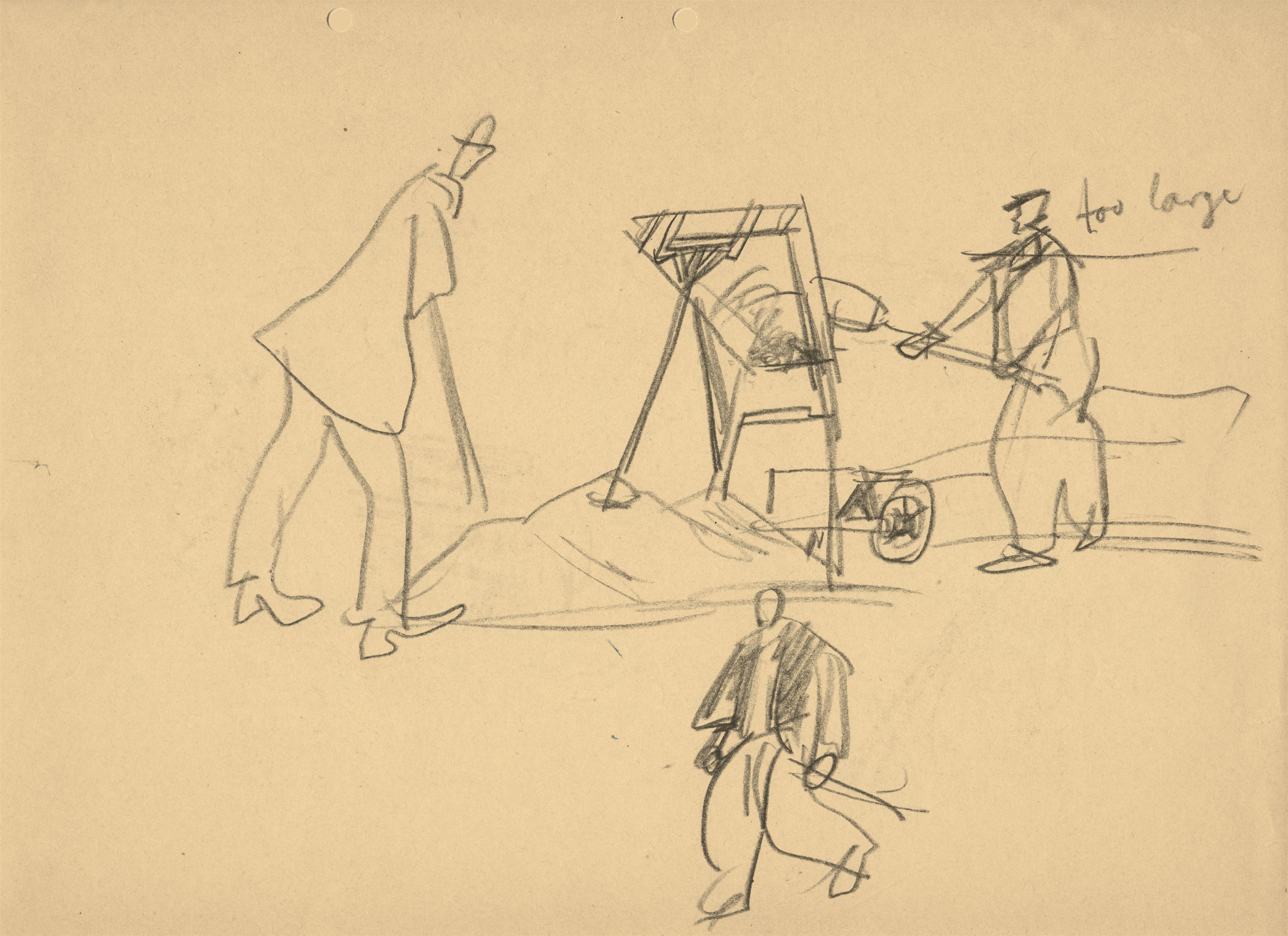 Lyonel Feininger - 4 doble-sided sketches for 'An der Seine, Paris' - image-2