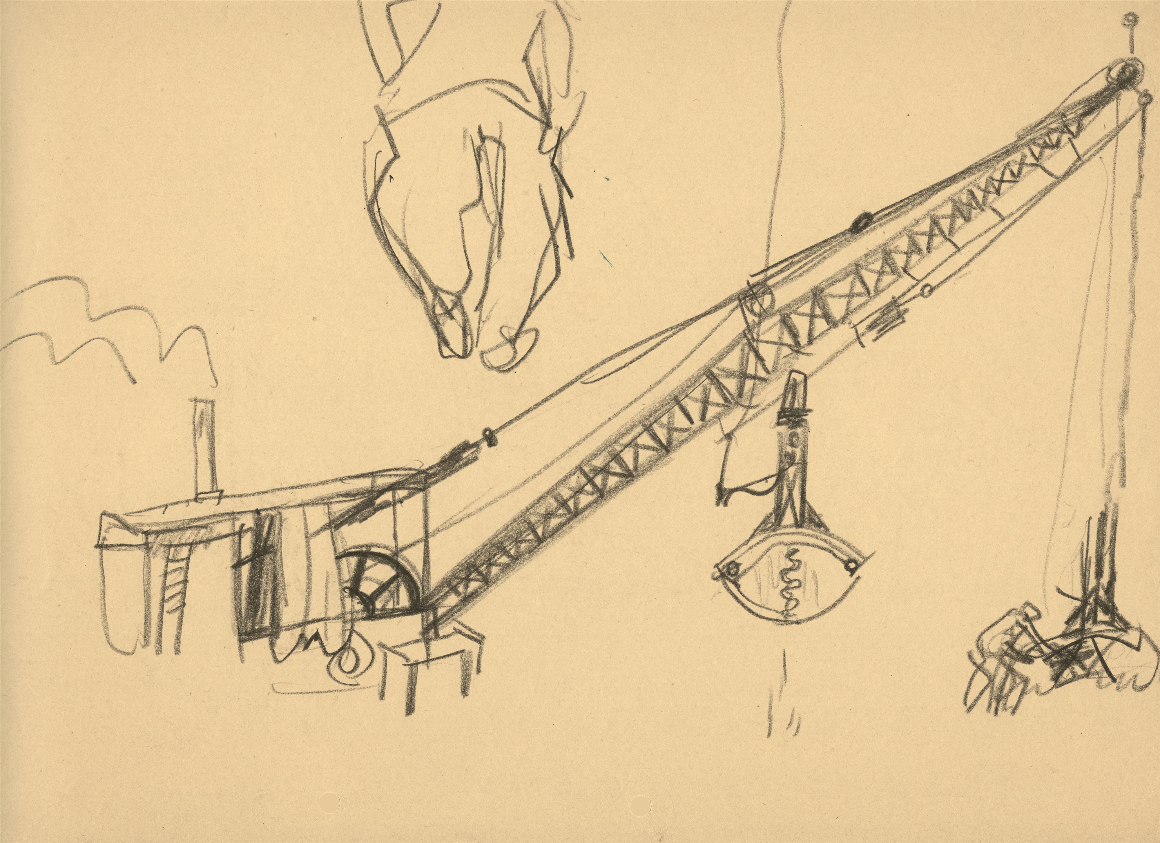 Lyonel Feininger - 4 doble-sided sketches for 'An der Seine, Paris' - image-3