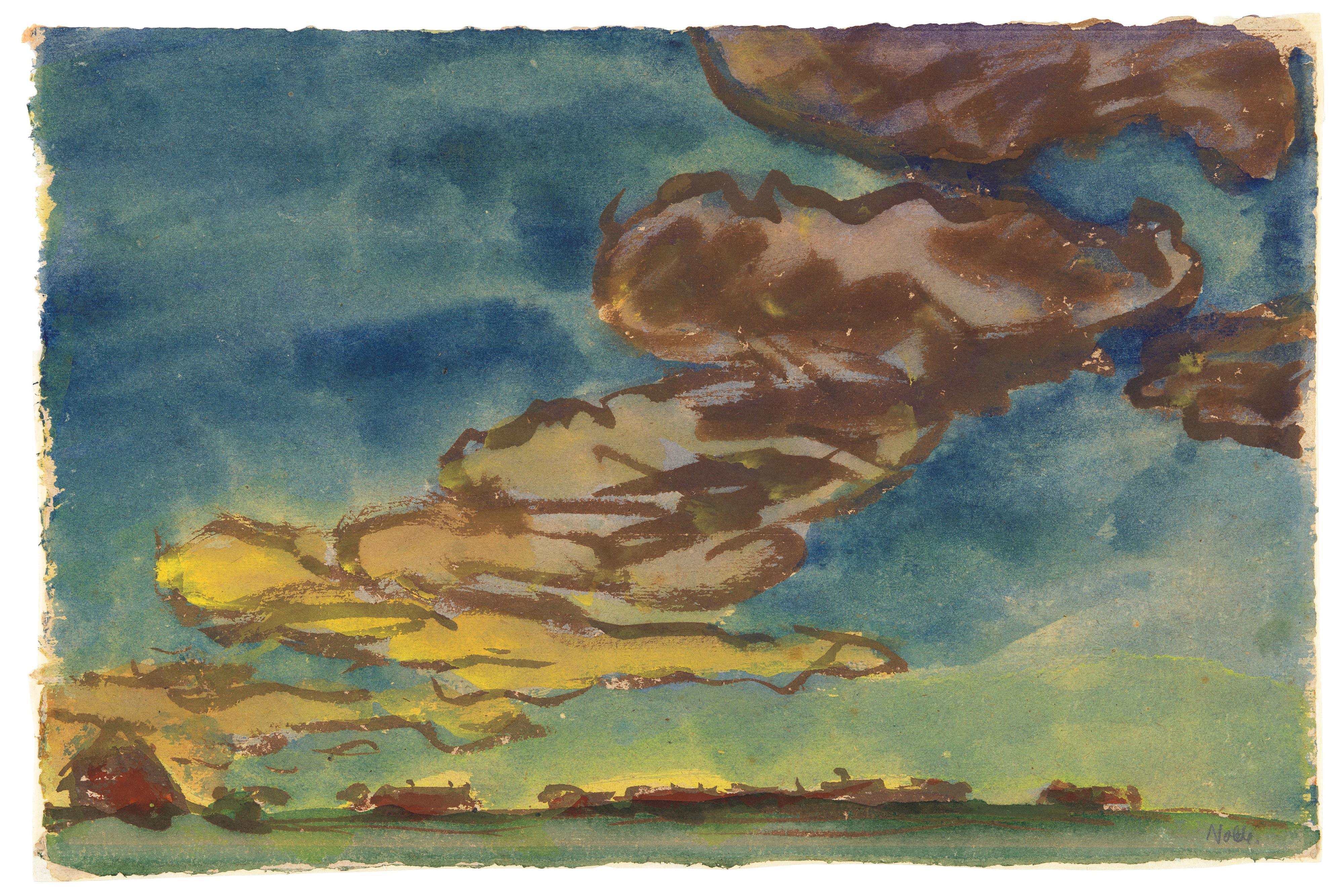 Emil Nolde - Marschlandschaft mit Abendwolken - image-1