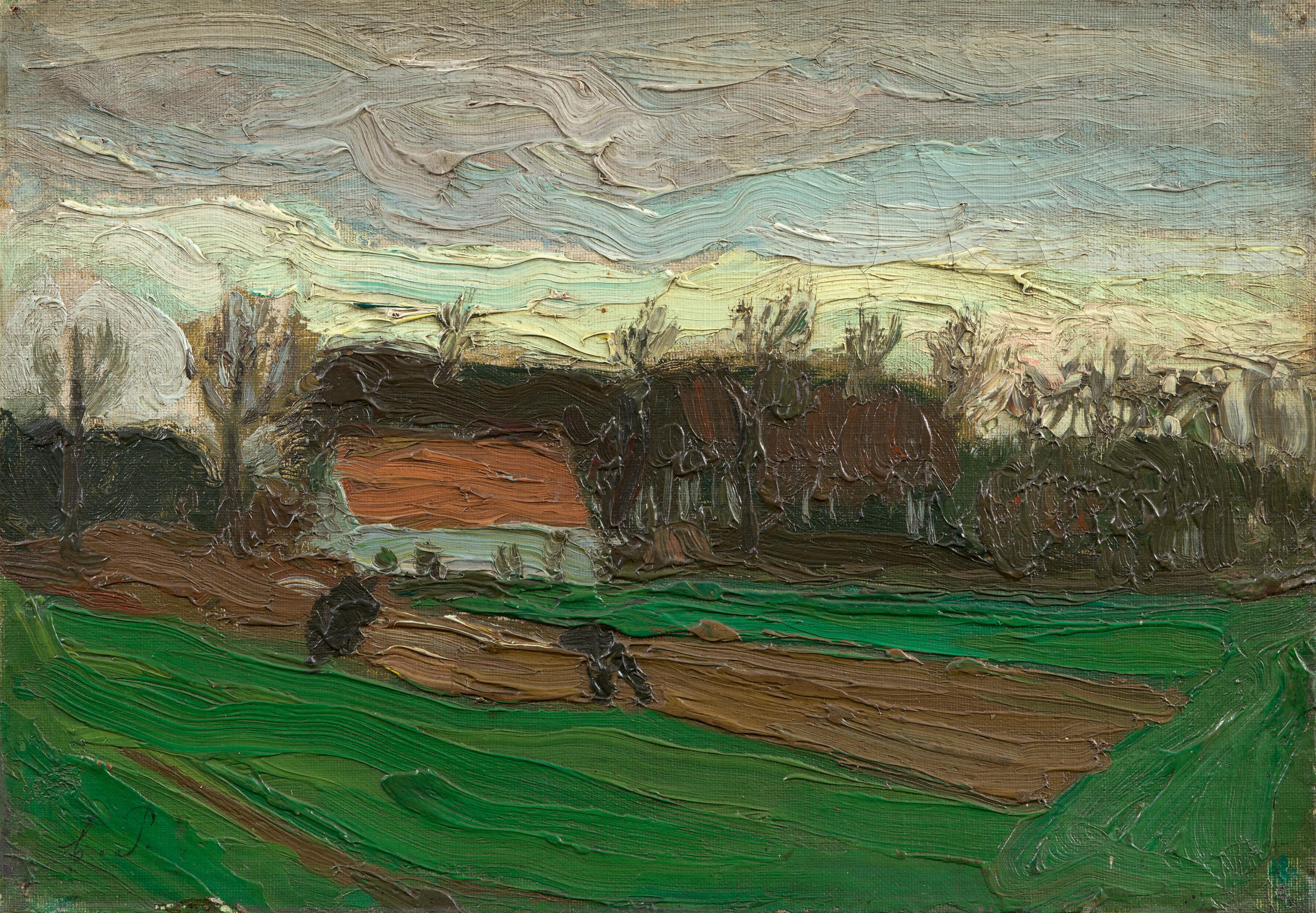 Constant Permeke - Landschaft mit Feld und Bauernhaus - image-1