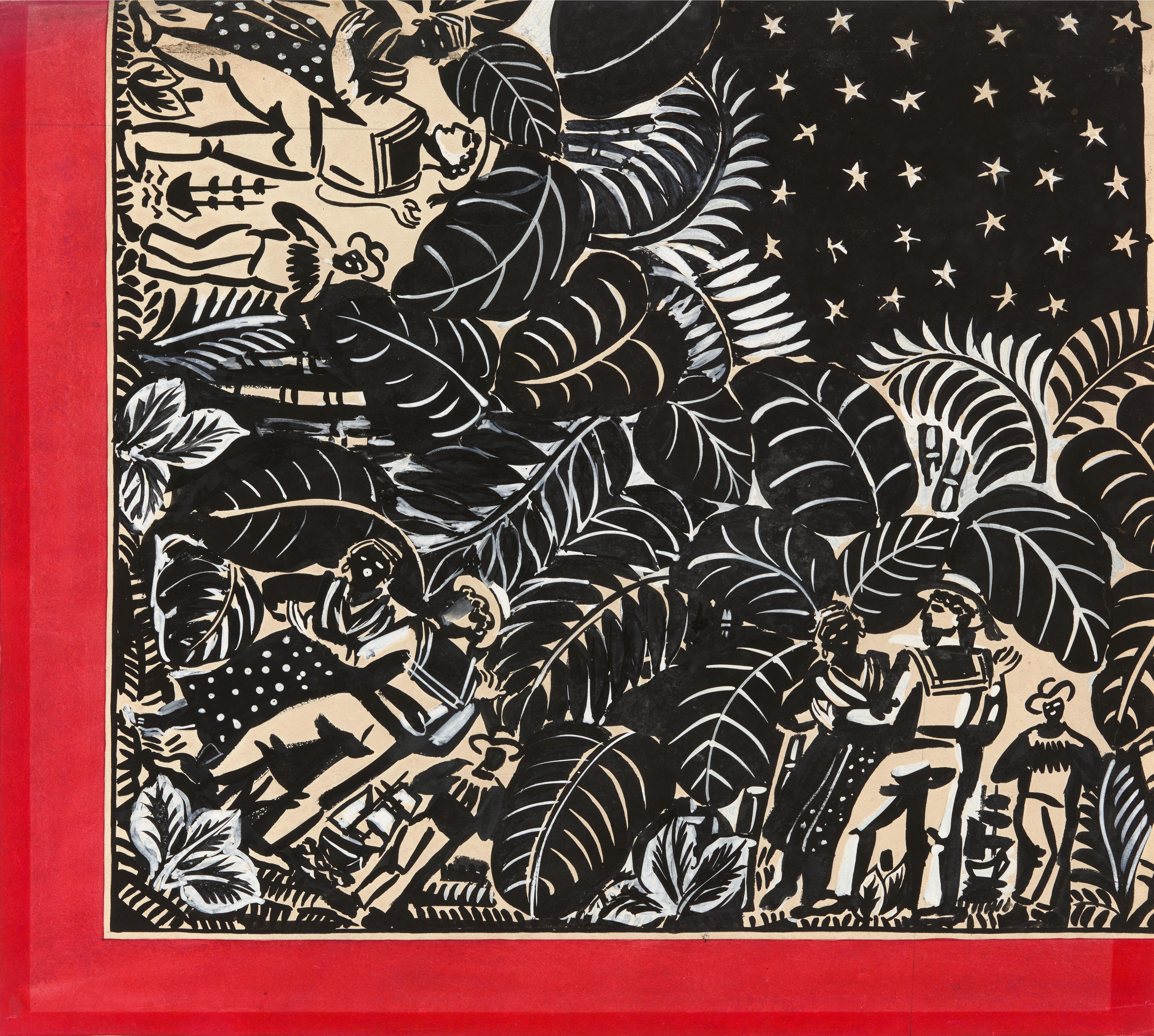 Raoul Dufy - La danse ou le bal aux Antilles (projet de tissu) - image-1