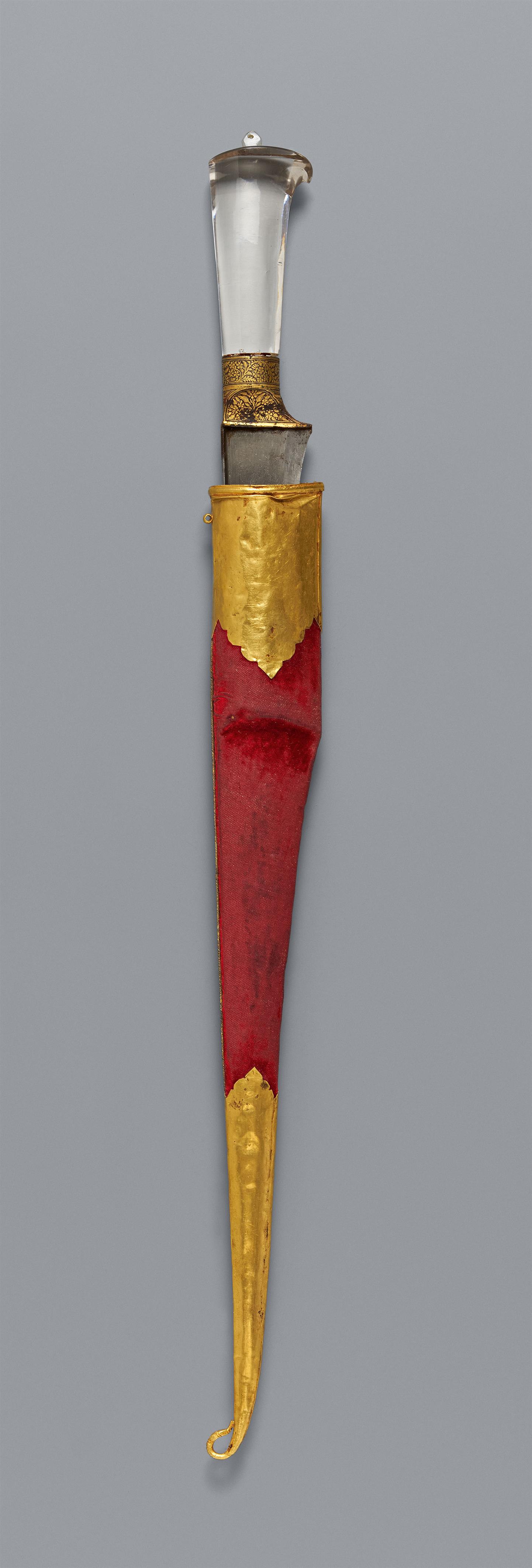 A North Indian kard or pesh kab with scabbard. 19th century - image-1