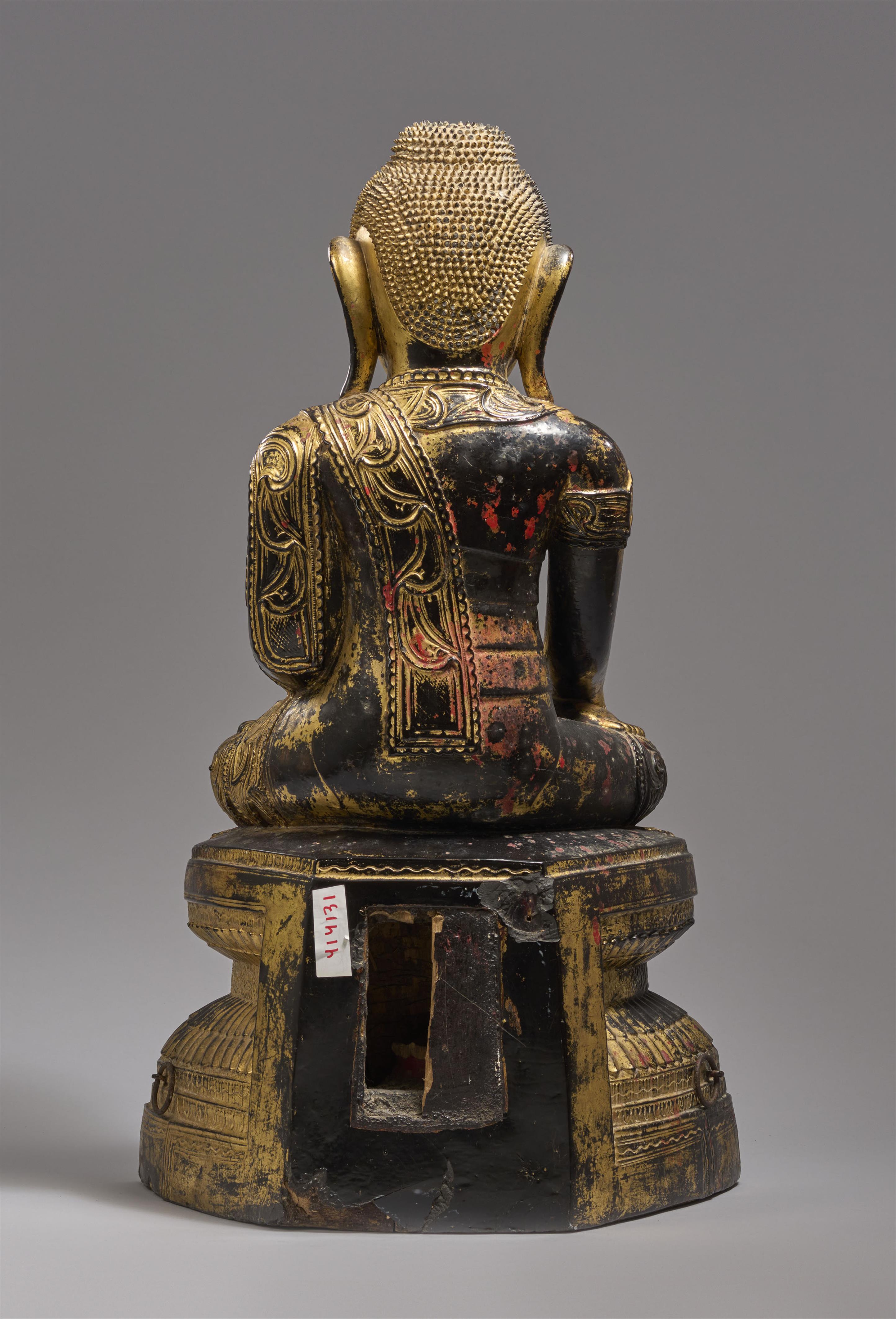 Buddha Shakyamuni. Holz, Lack und Vergoldung. Burma, Shan-Staaten. 19. Jh. - image-2