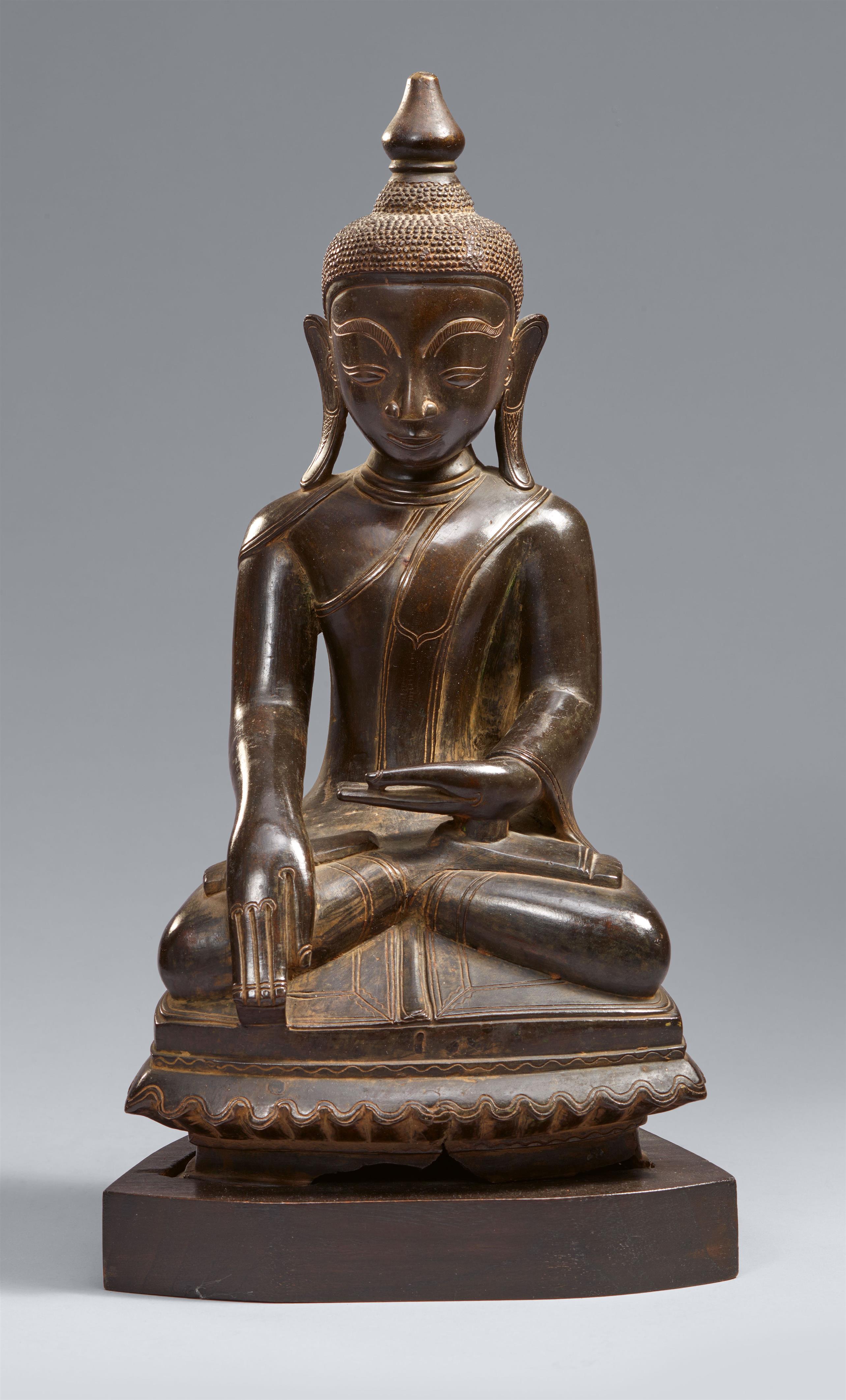 A Shan bronze figure of Buddha Shakyamuni. Burma. 20th century - image-1