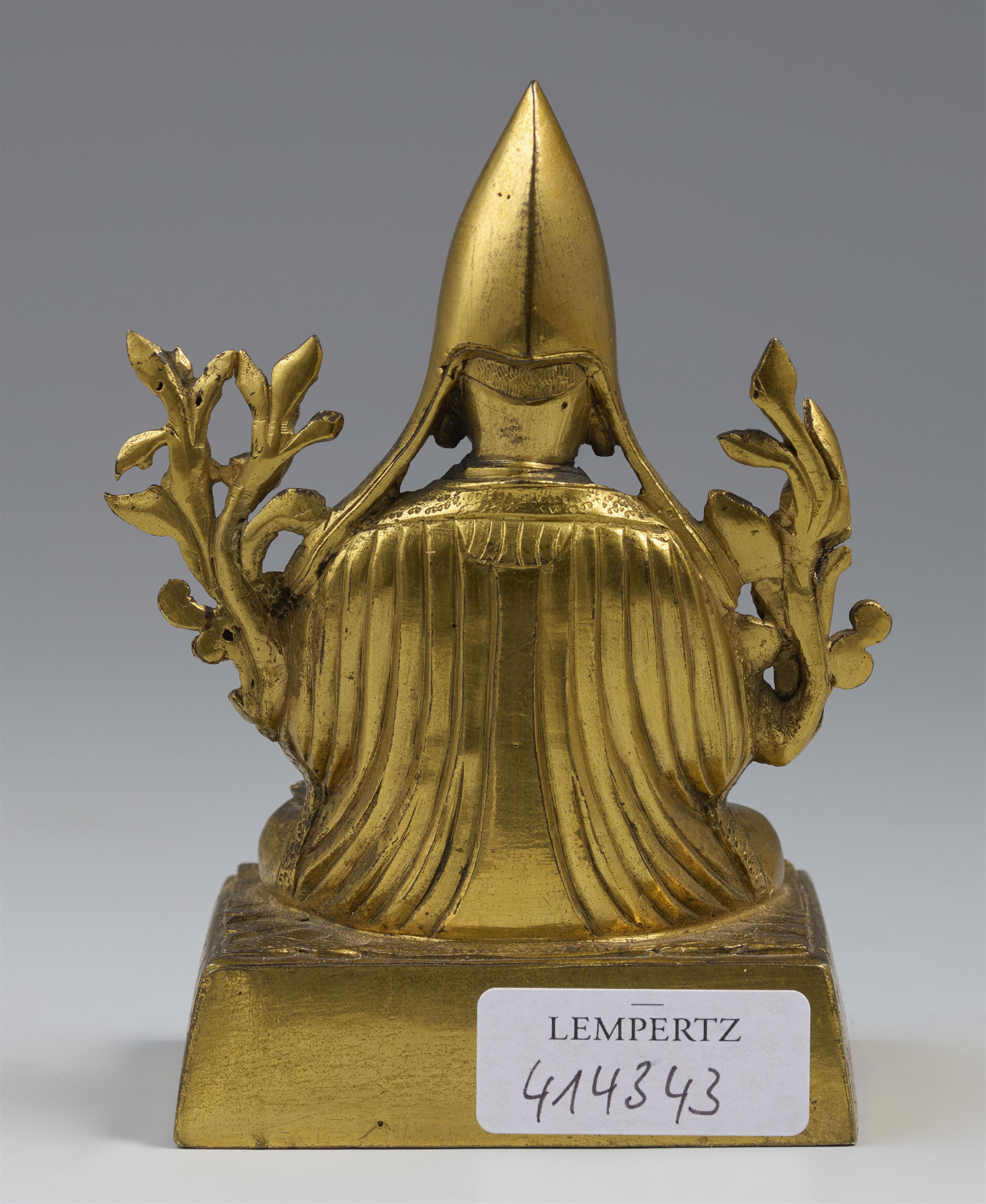 Figur eines Lama. Feuervergoldete Bronze. Südtibet. 18. Jh. - image-2