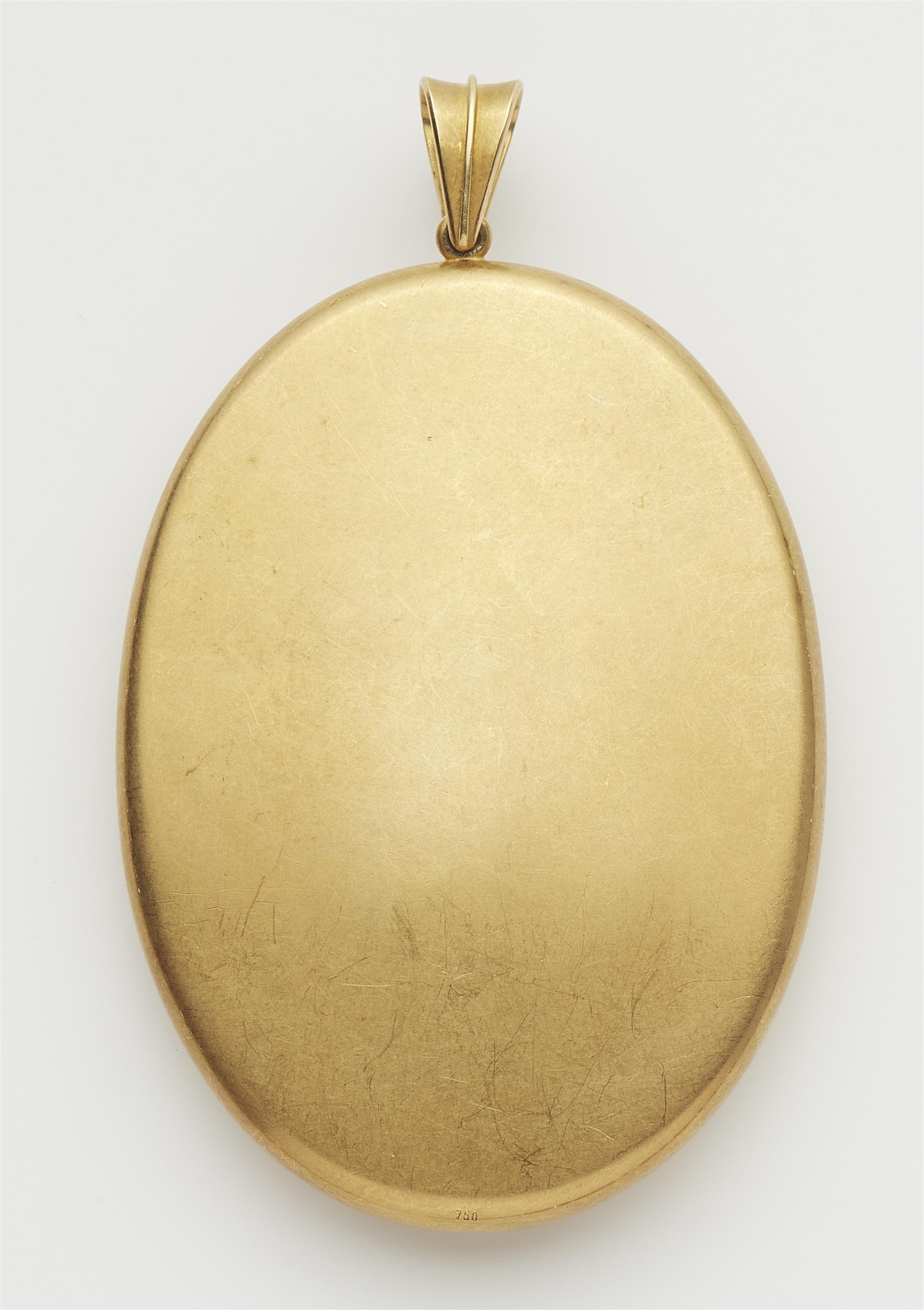 An 18k gold diamond and pearl pendant - image-2