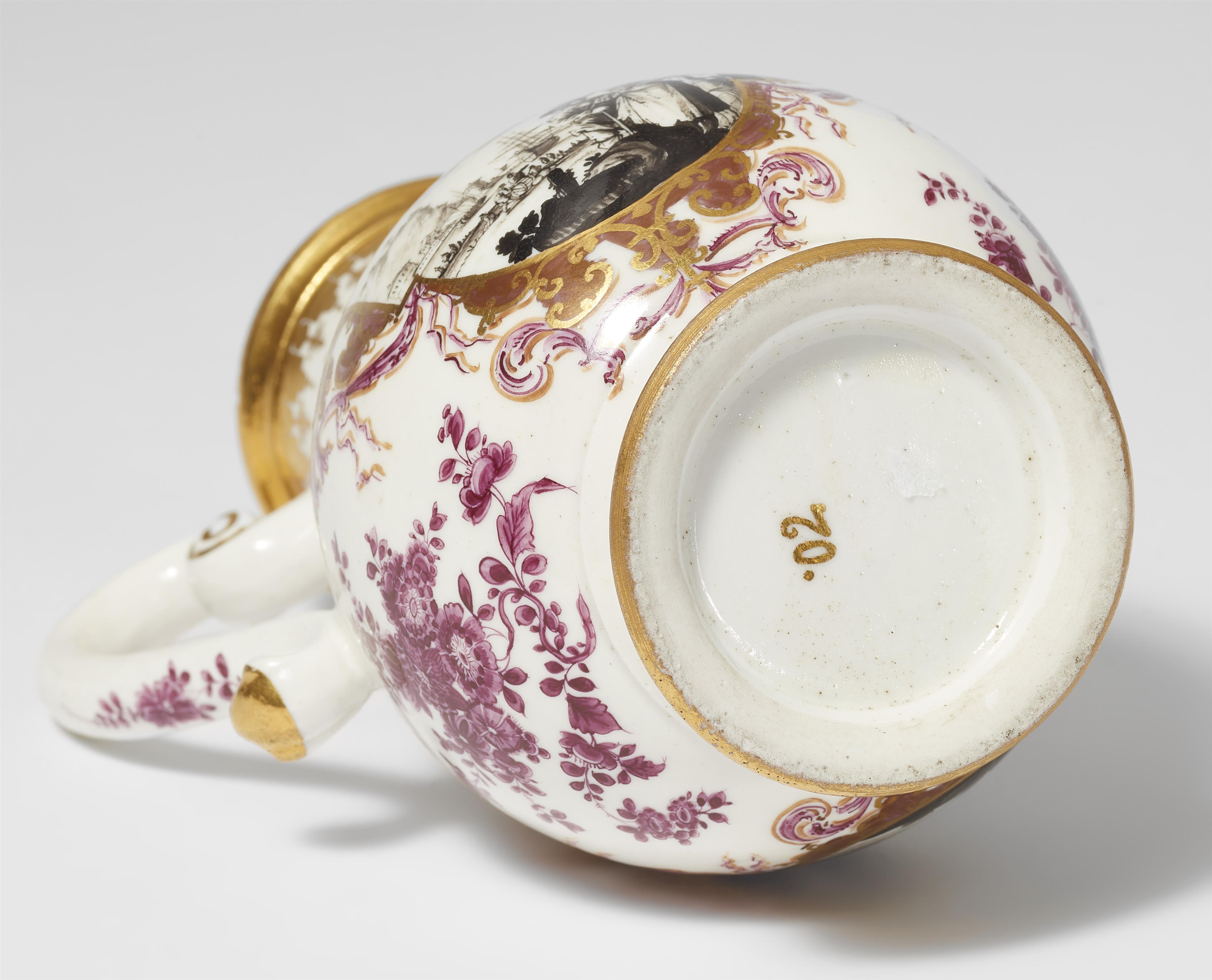 An unusual Meissen porcelain coffee pot with merchant navy scenes - image-5