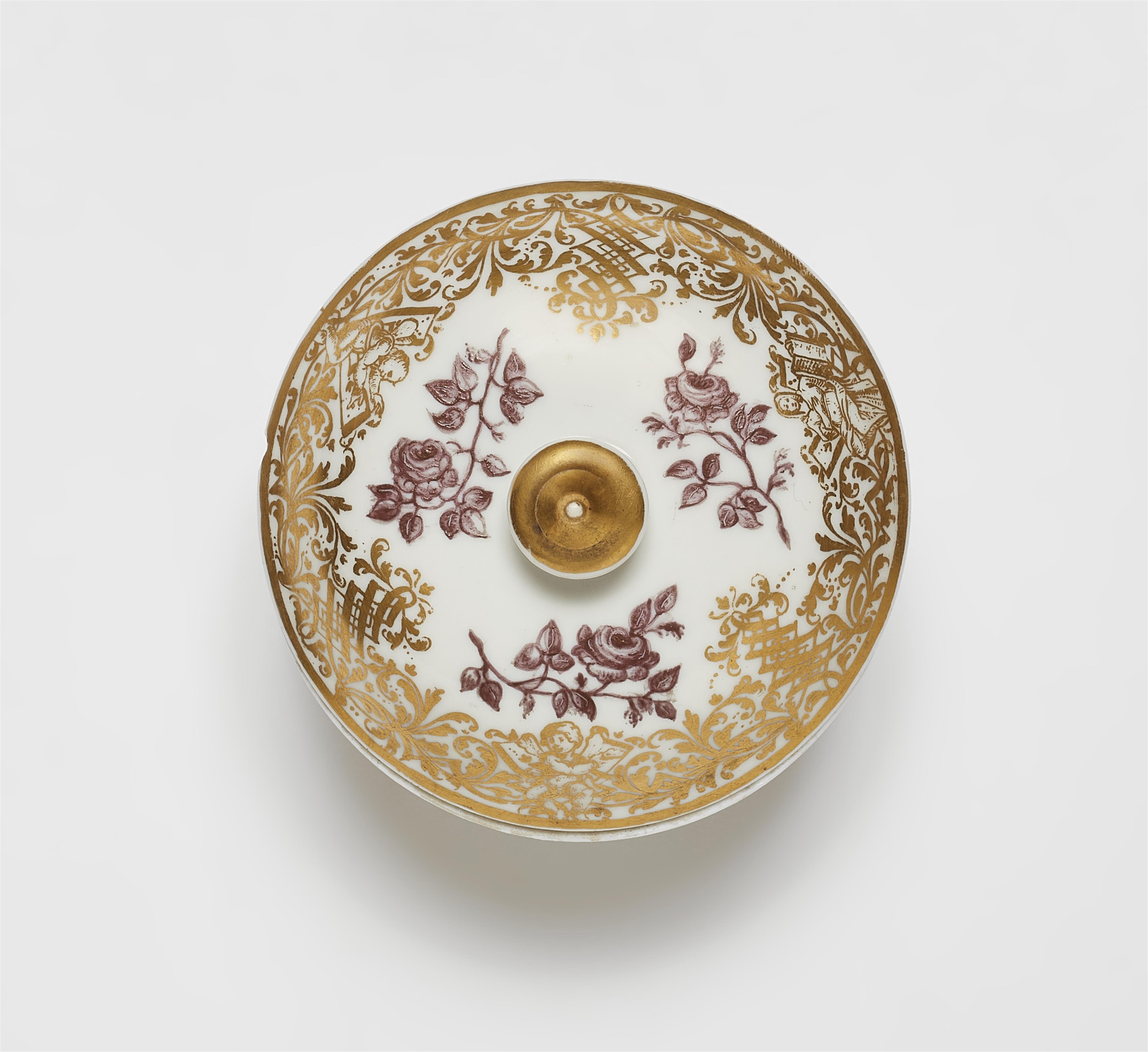 A Meissen porcelain dish and cover with landscape decor - image-4