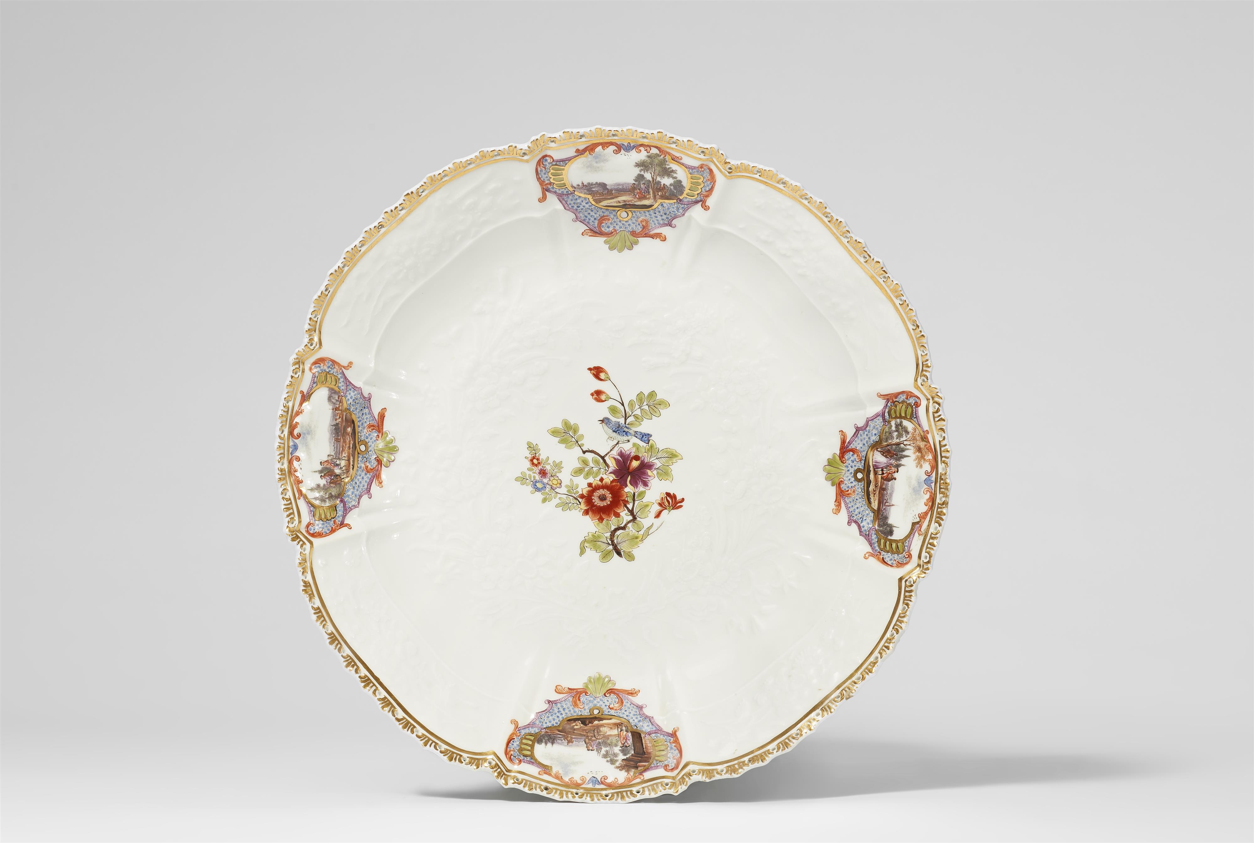 A Meissen porcelain platter from a dinner service for Tsarina Anna Leopoldovna of Russia - image-1