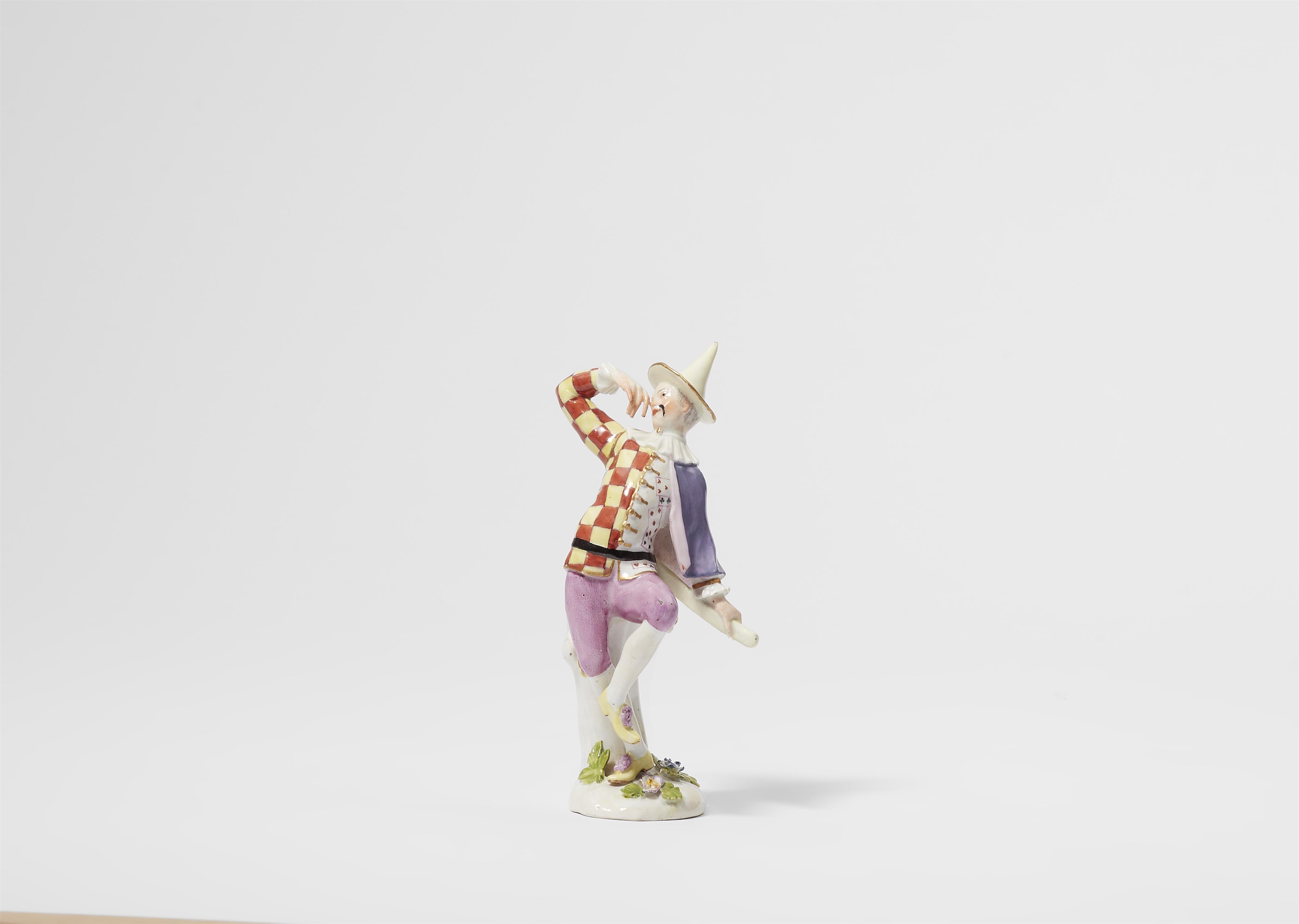 A Meissen porcelain figure of the dancing Harlequin - image-1