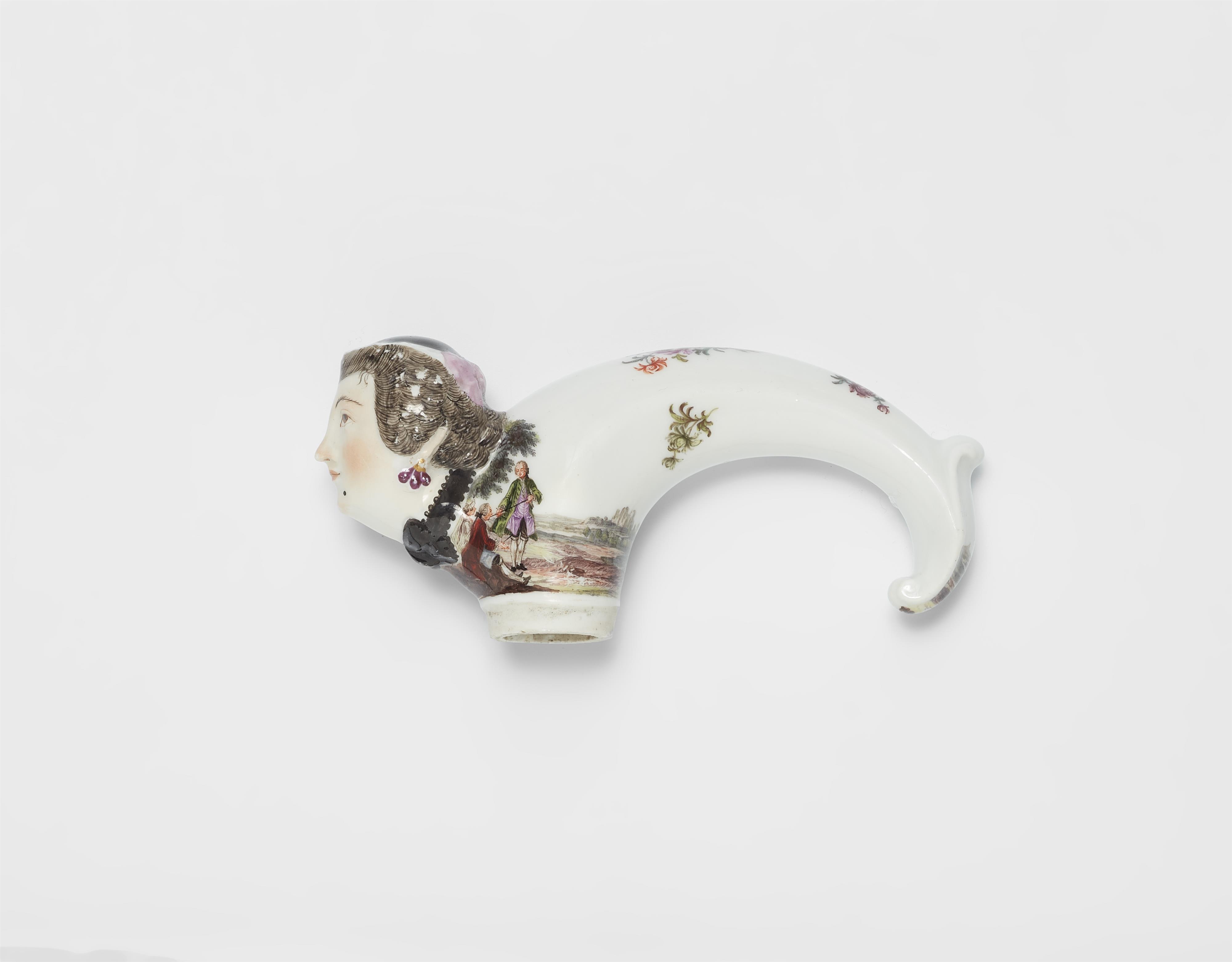 A Meissen porcelain walking cane topper - image-1