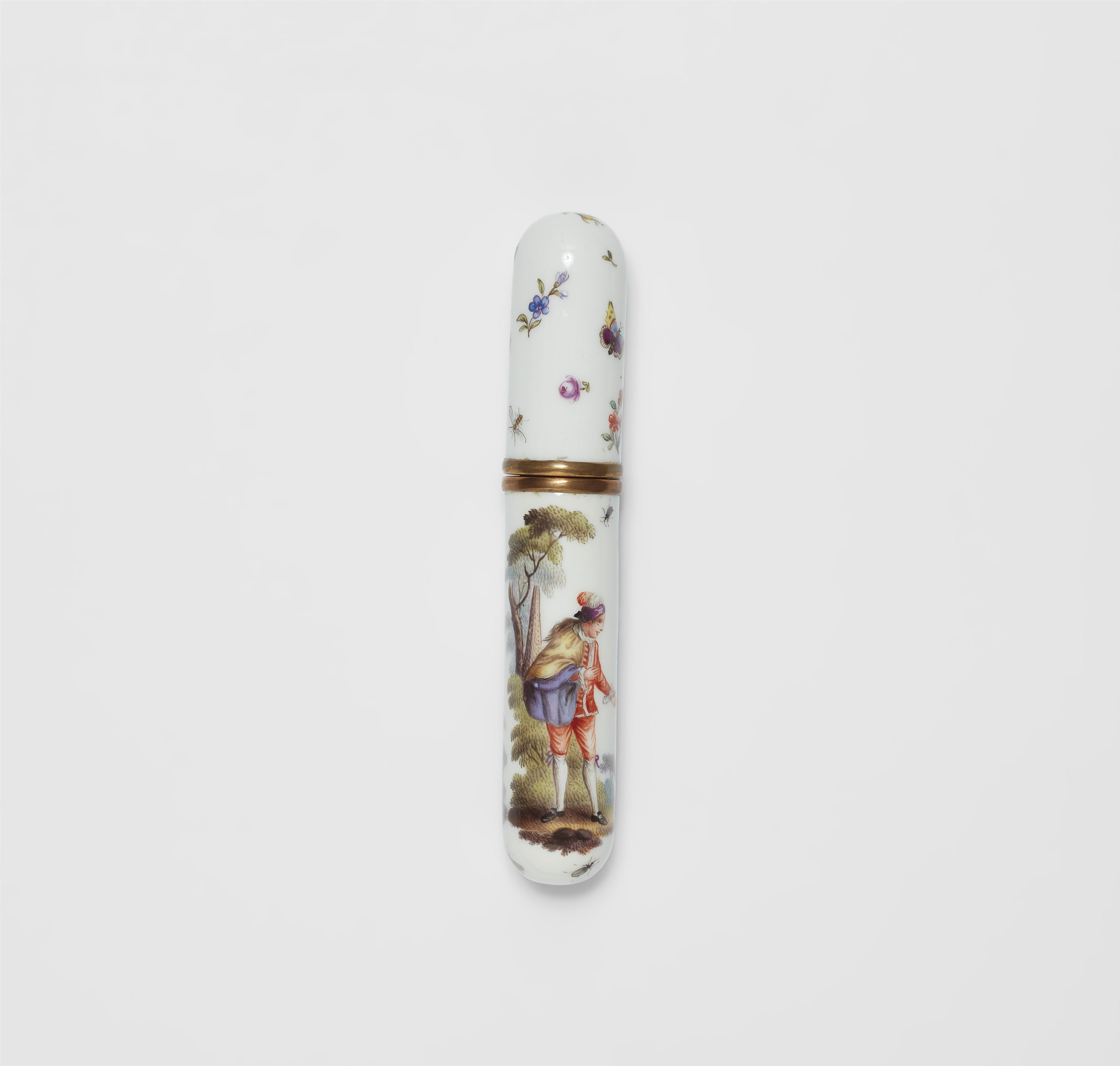 A porcelain needle case with elegant figures - image-2