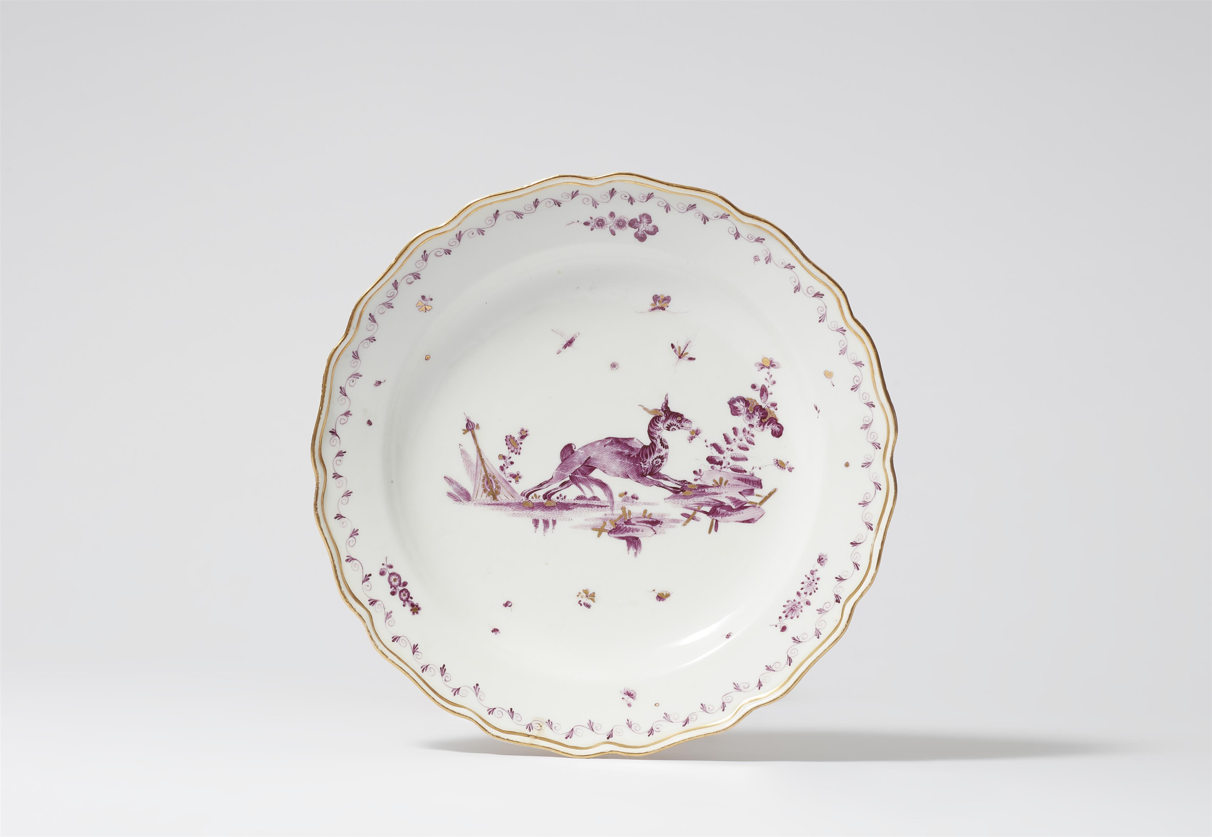 A Meissen porcelain plate from a service with mythical beasts - image-1