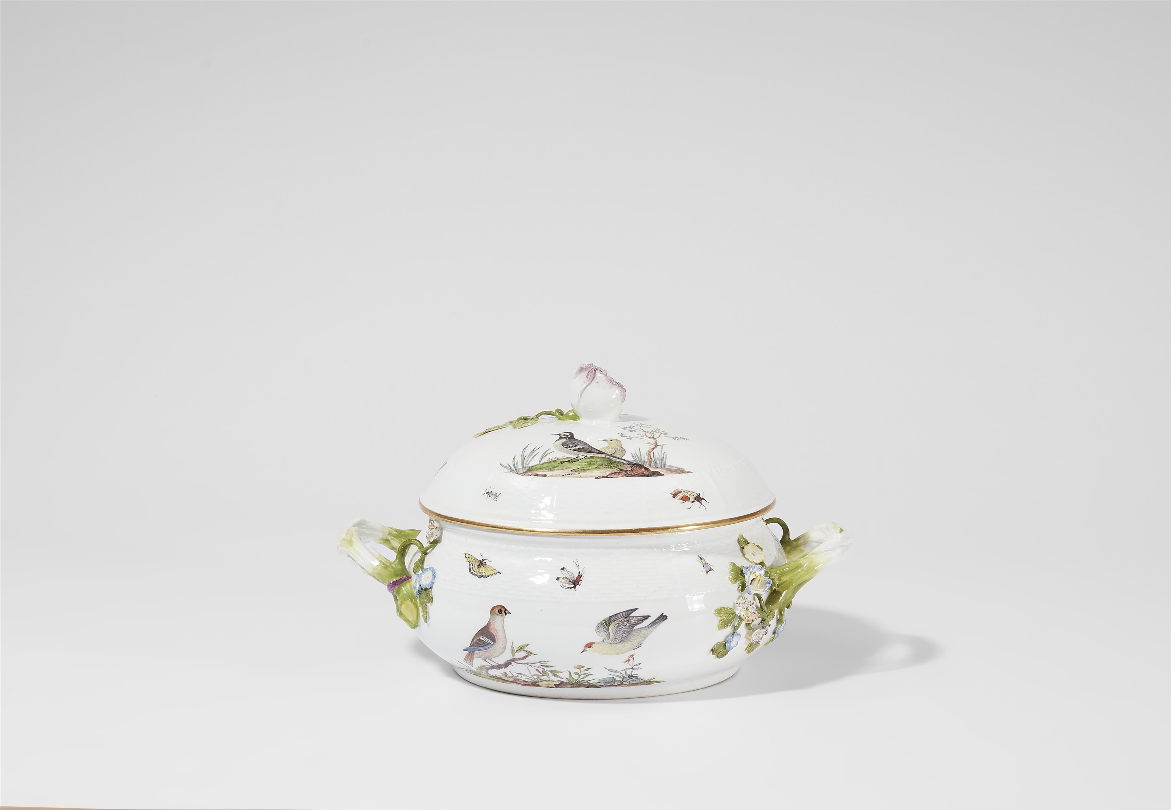 A Meissen porcelain tureen from a service with native birds - image-1