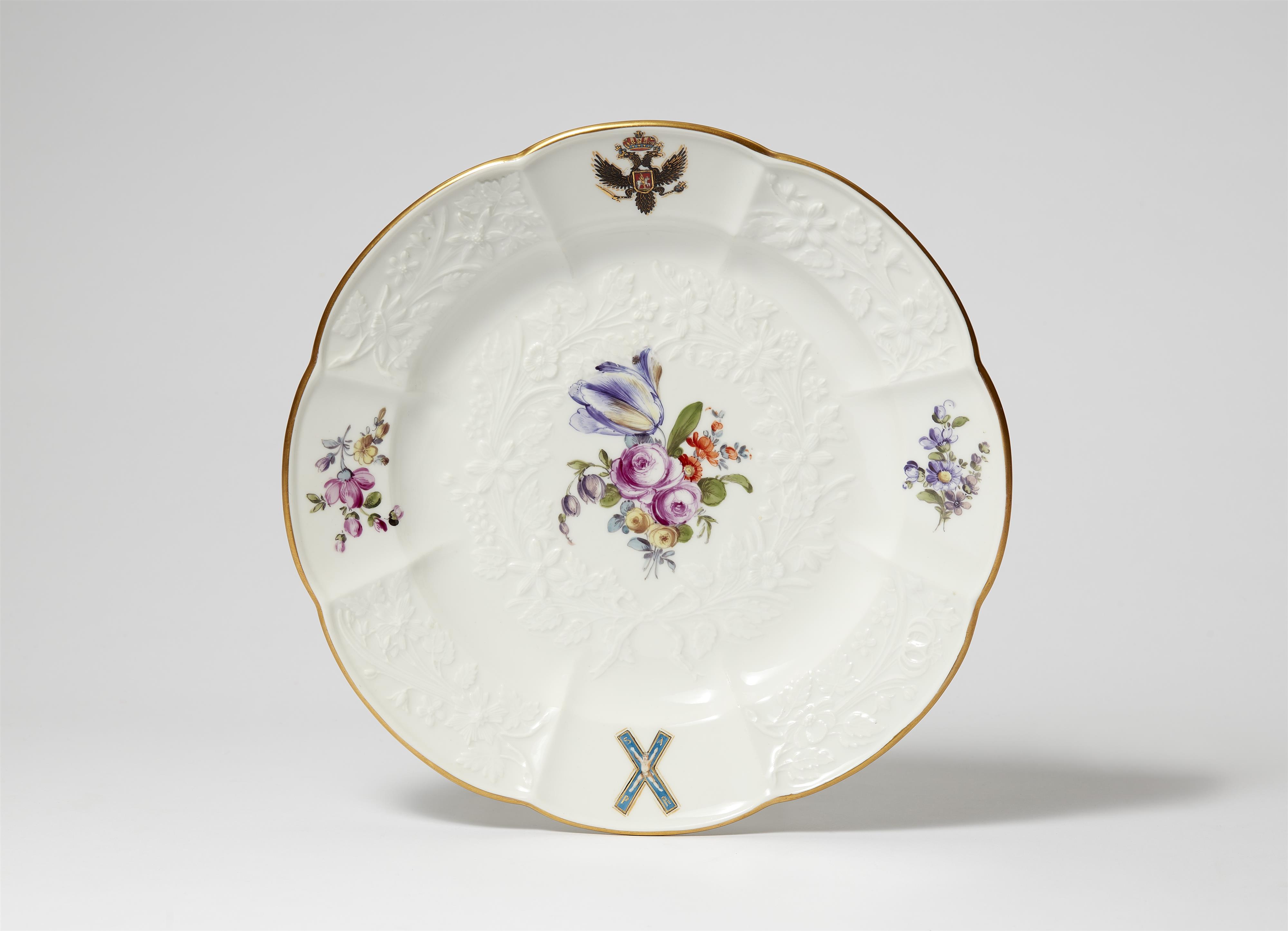 A Meissen porcelain plate from a later order for the St. Andrew's service - image-1