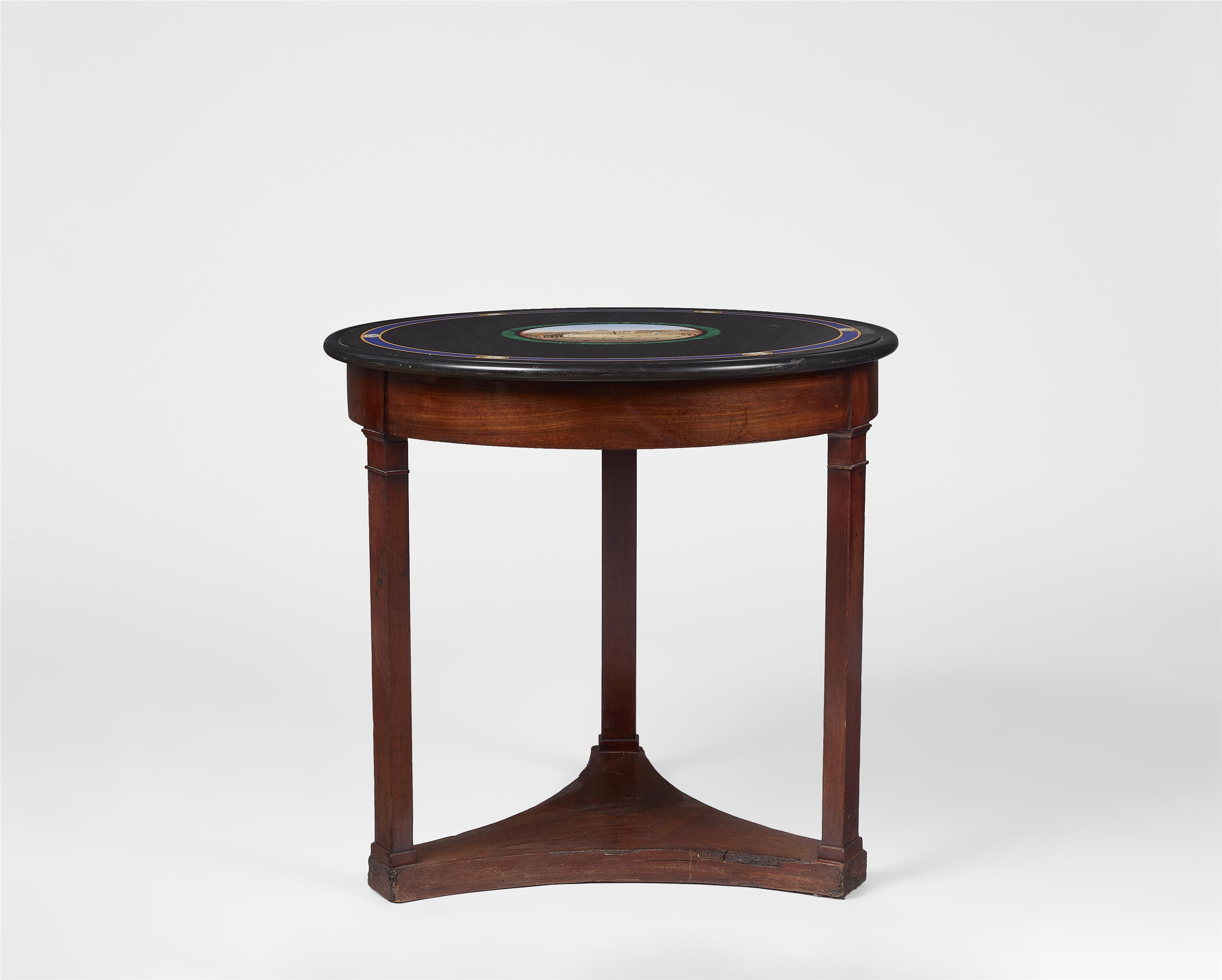 A mahogany table with micromosaic top - image-2