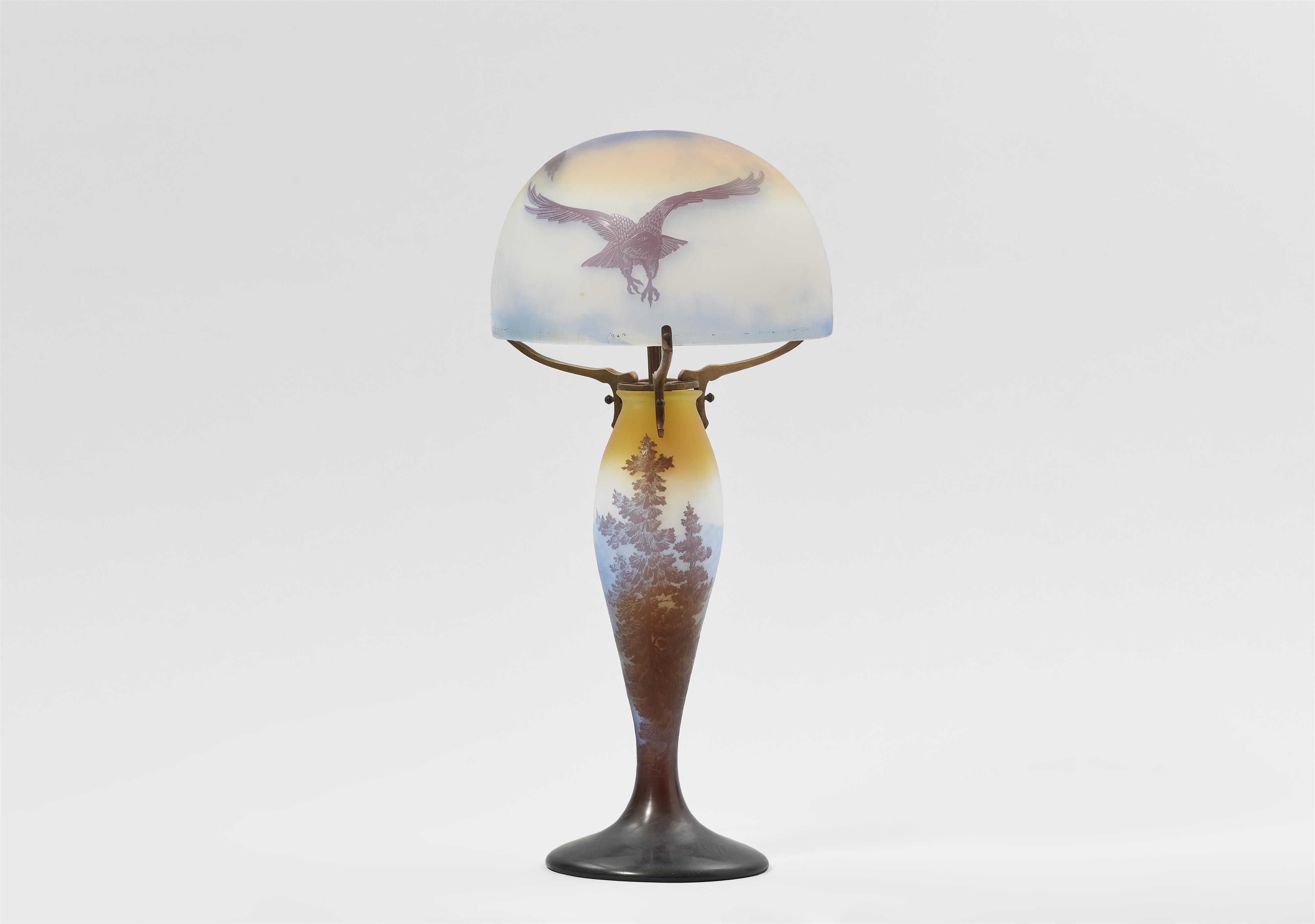 Tischlampe aus der Cristallerie Gallé - image-1