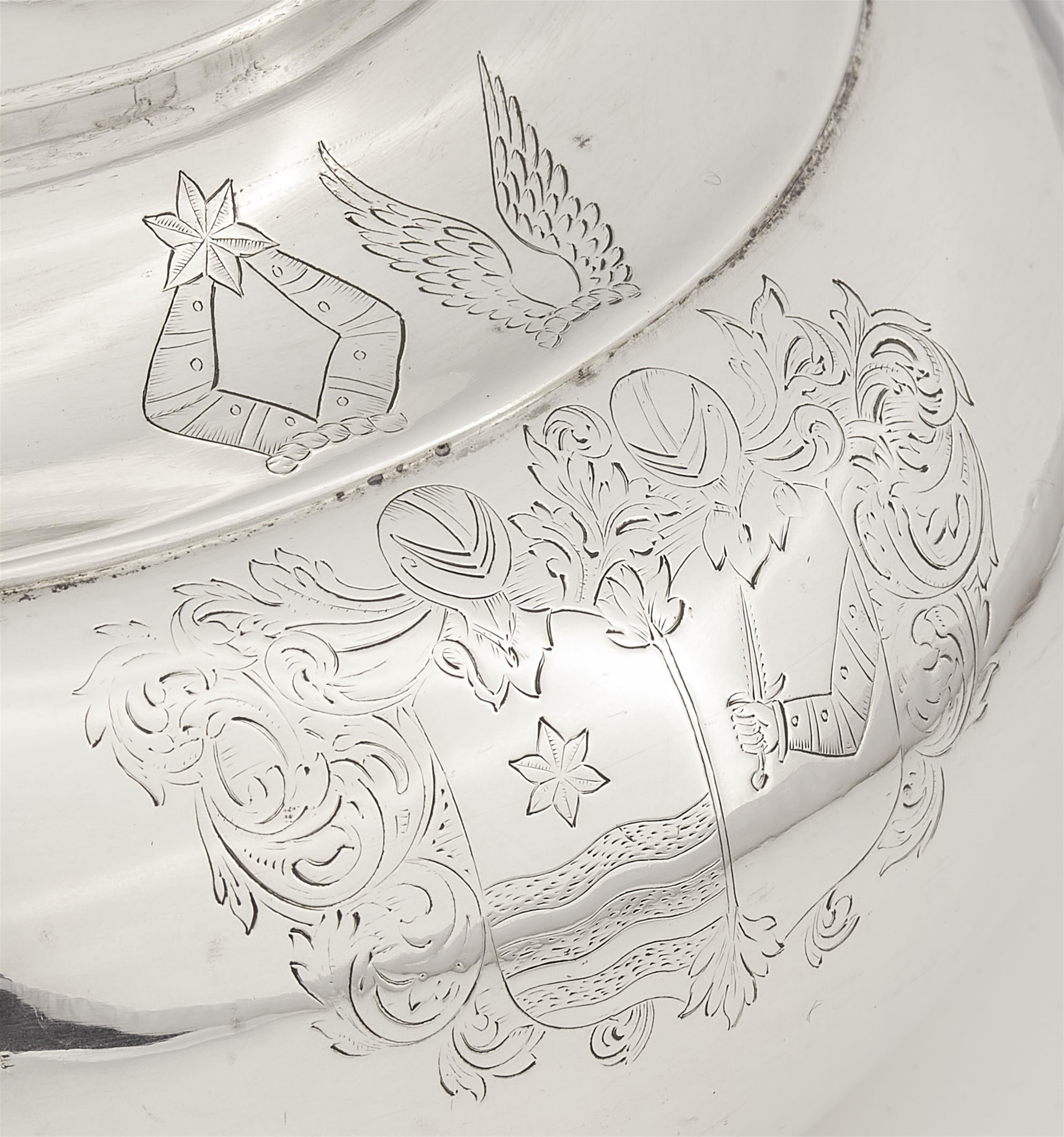 A large Leer silver tea kettle - image-3