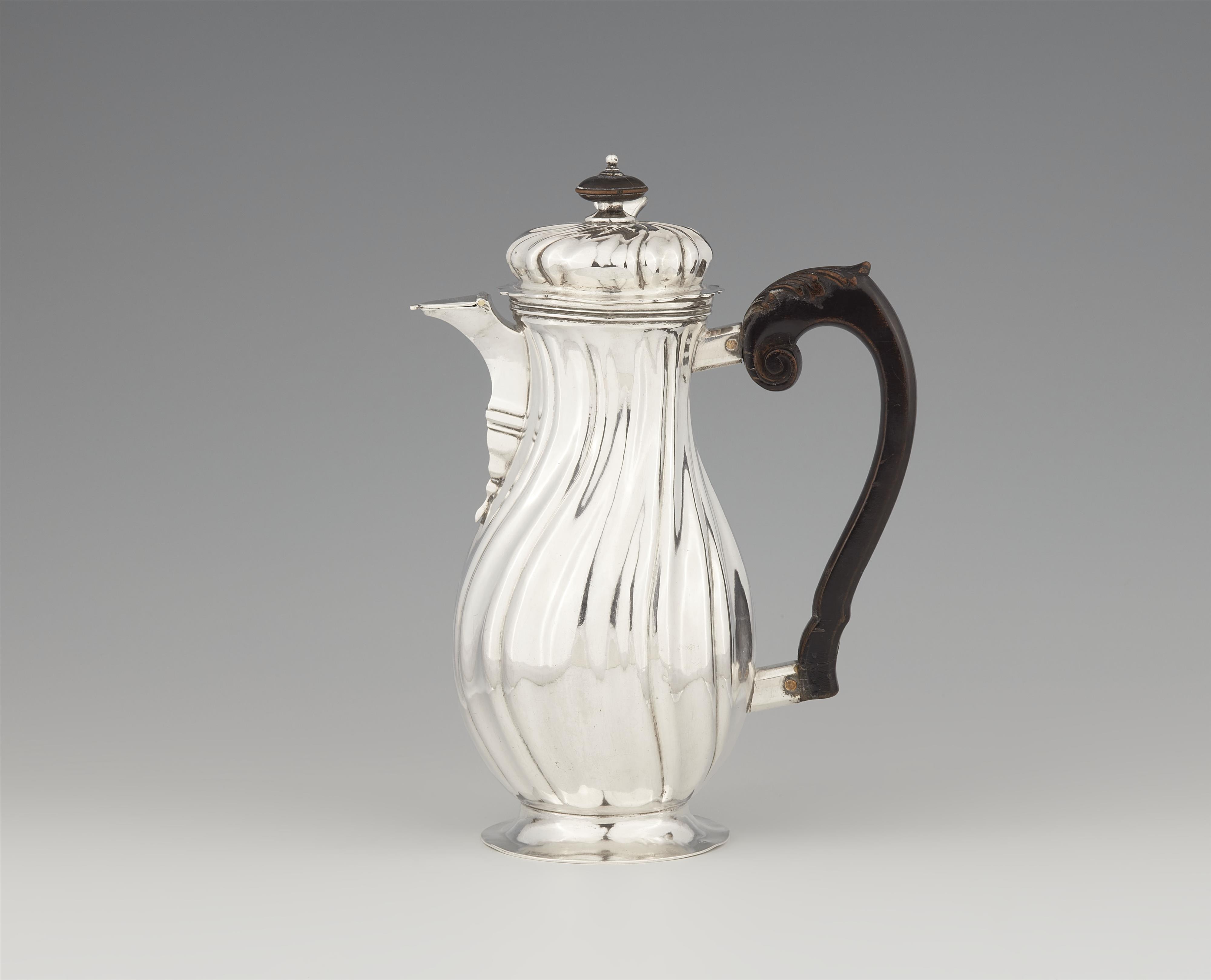 A small Augsburg silver coffee pot - image-1