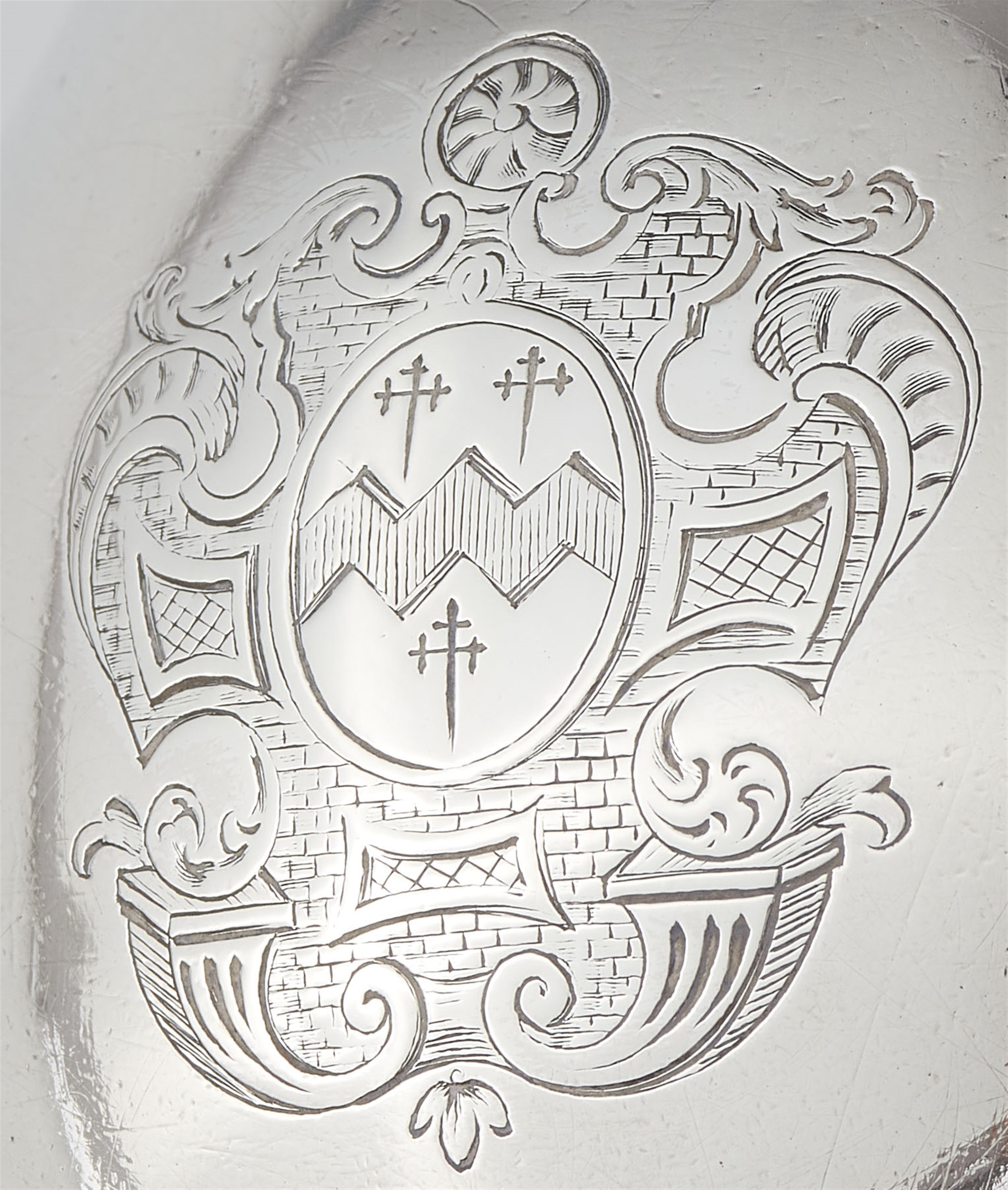 A George II London silver hot milk jug - image-2