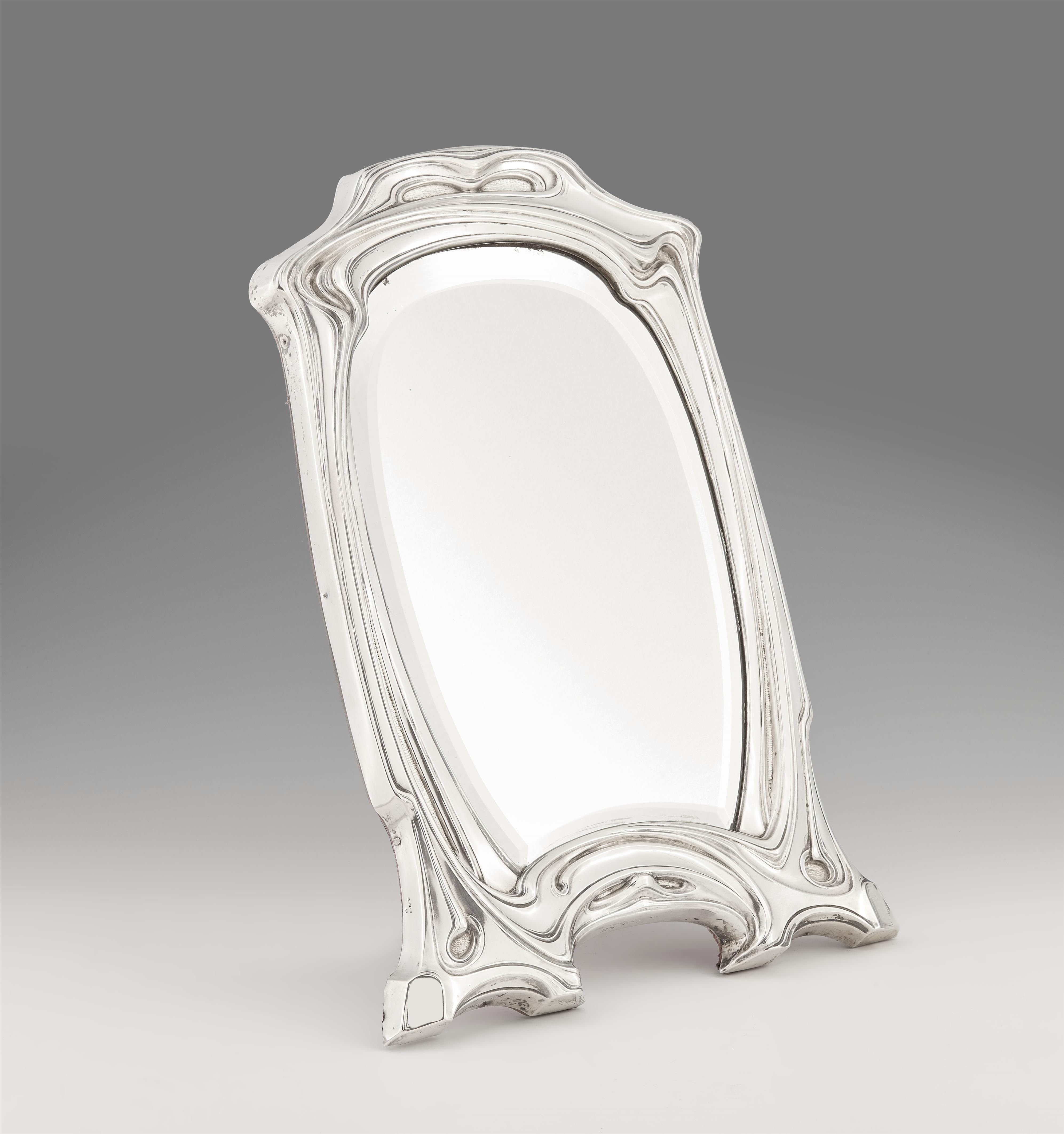 A Jugendstil silver mirror - image-1