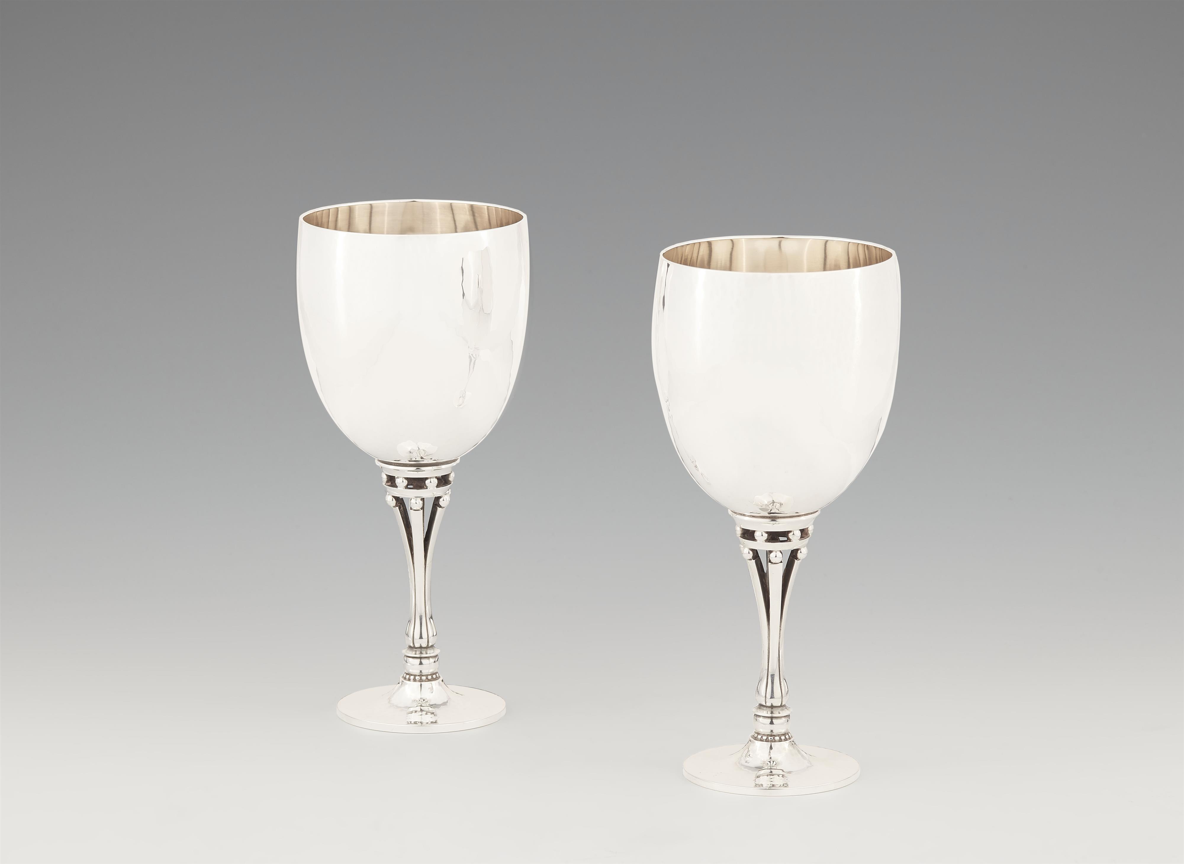 A pair of Georg Jensen silver wine goblets, no. 532 - image-1