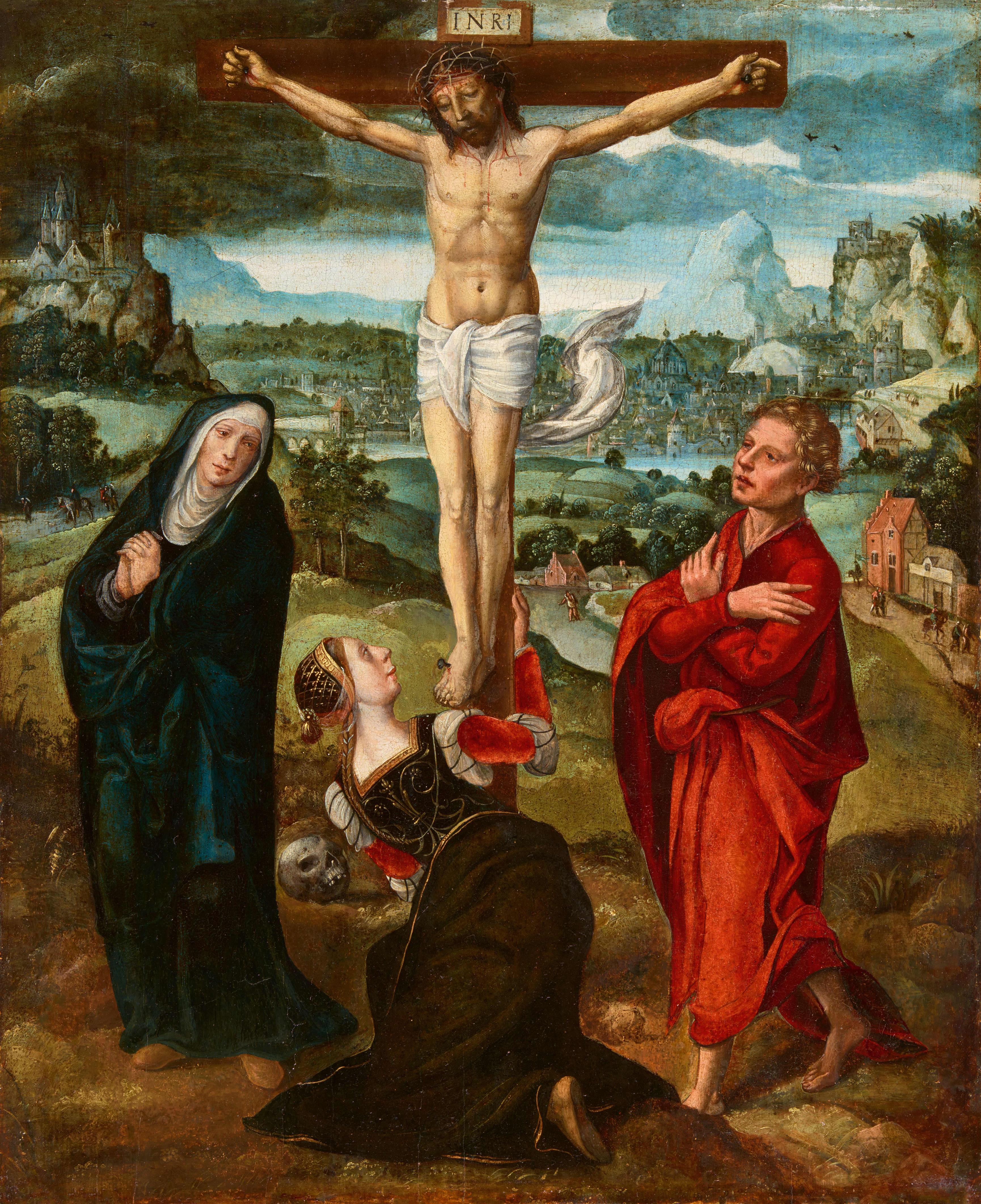 Antwerp School around 1525 -1530 - Cruxificion of Christ - image-1