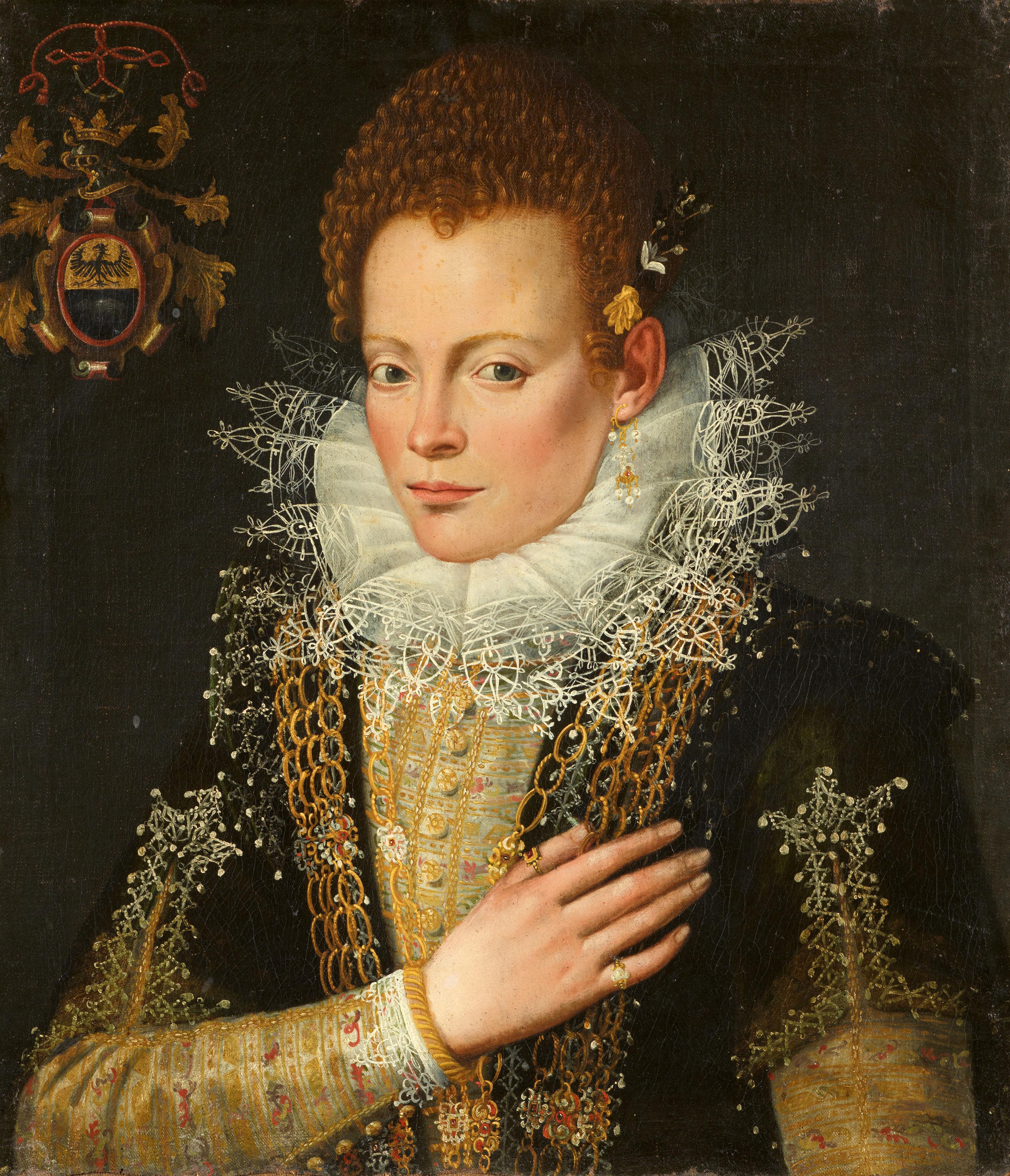 Flemish School around 1600 - Portrait of a Lady from the Family of Thurn und Taxis - image-1