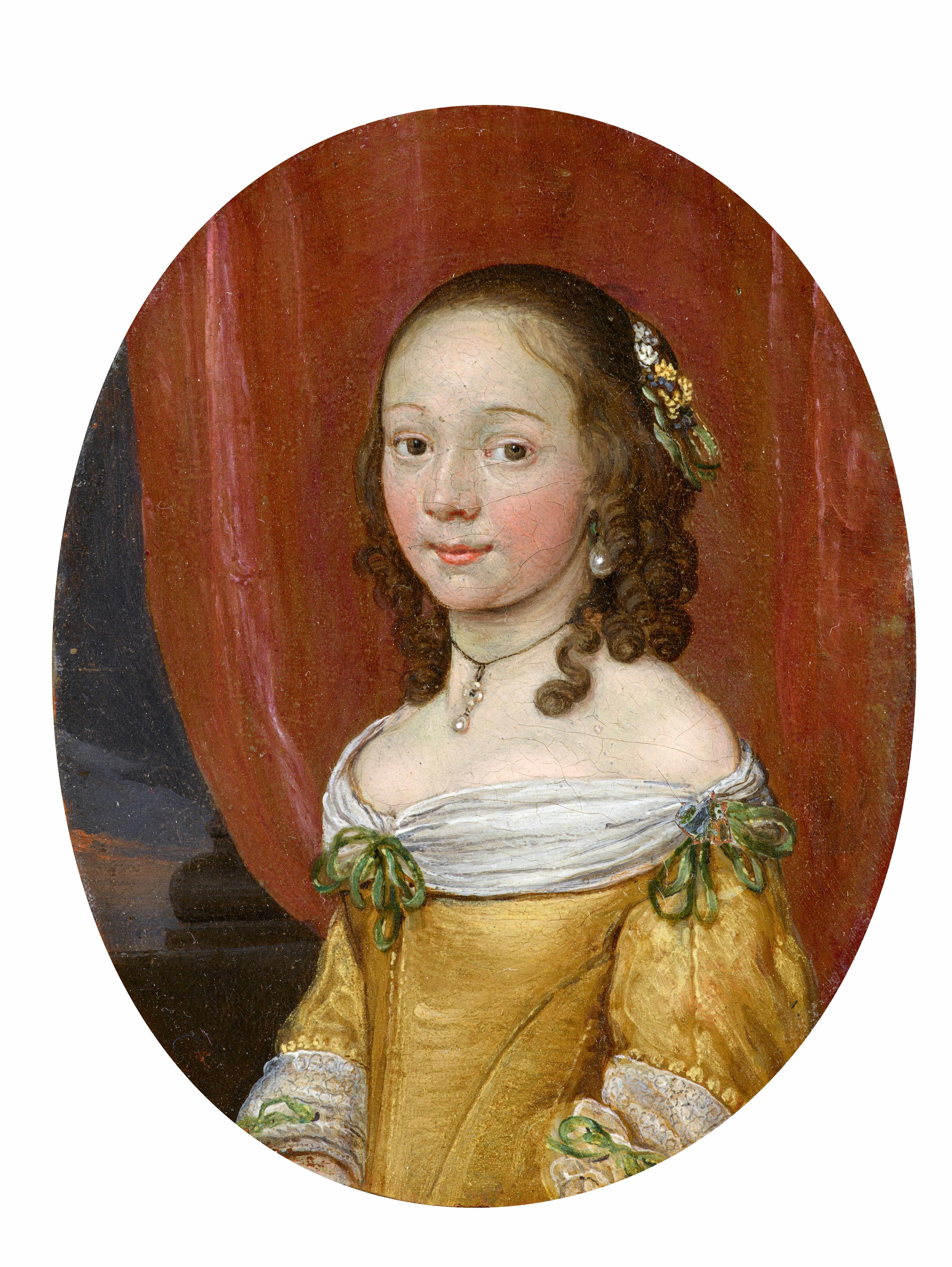 Gerard Terborch, circle of - Portrait of a Girl - image-1