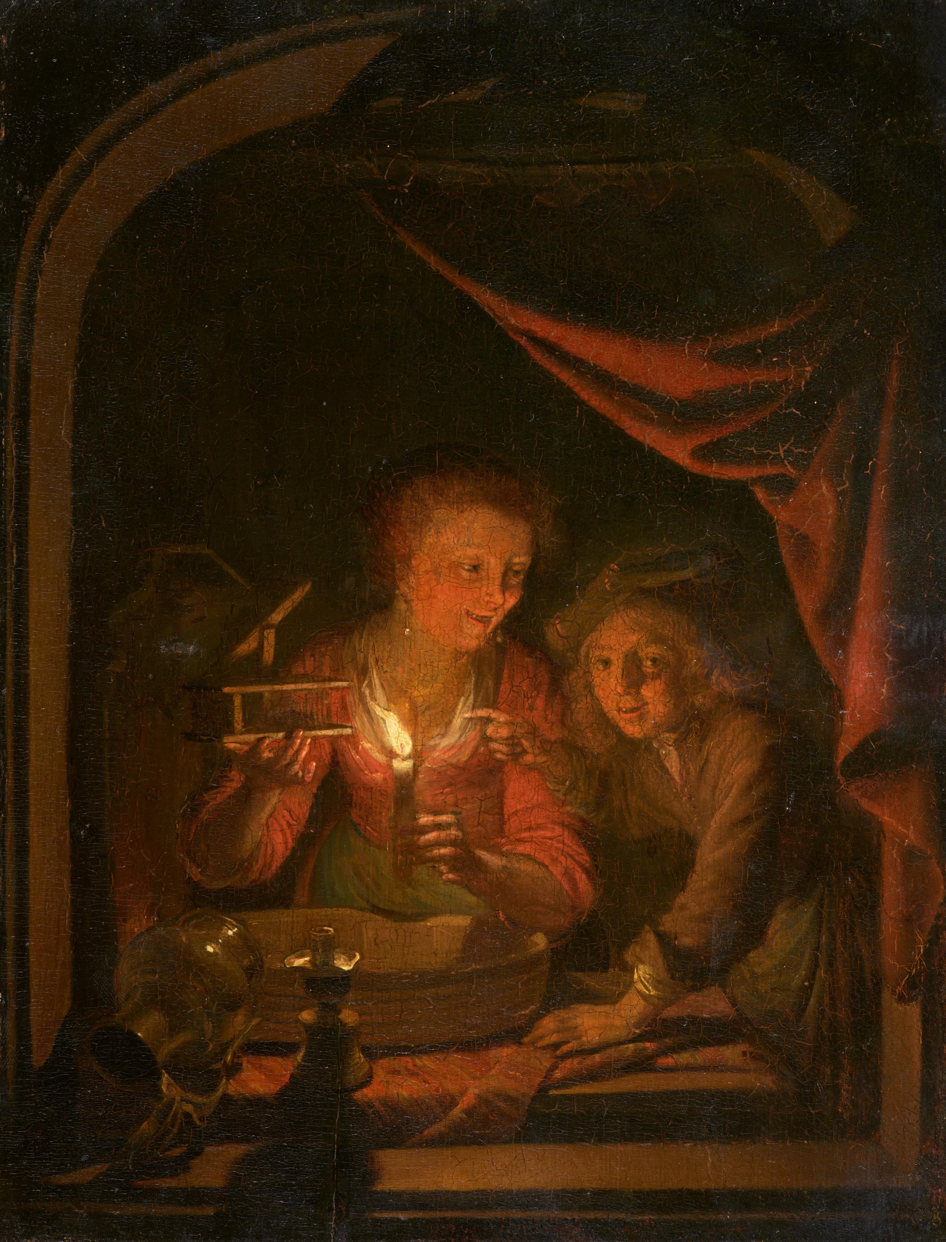 Gerrit Dou, attributed to - The Mousetrap - image-1