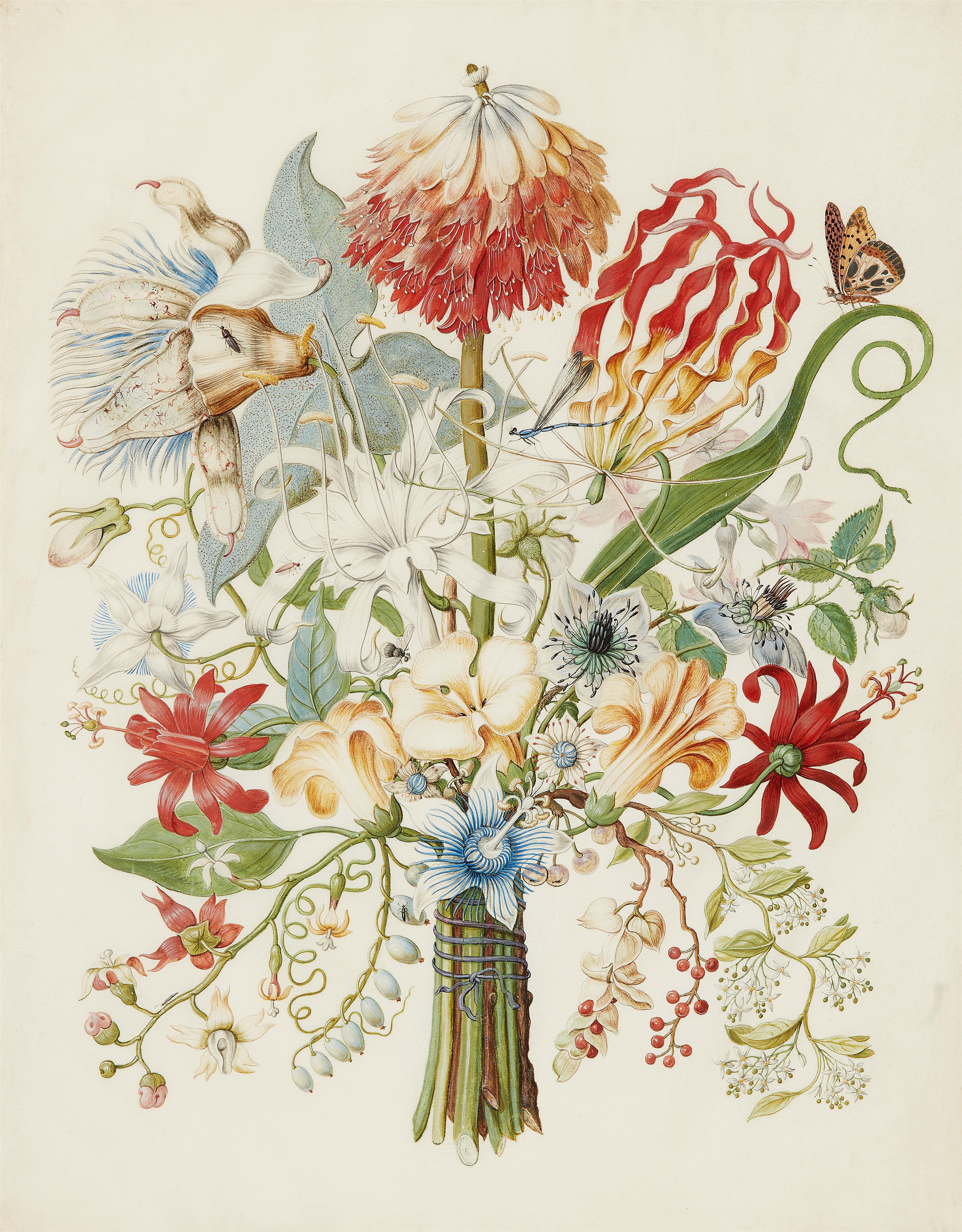 Johannes Moninckx - Three Flower Pieces - image-2