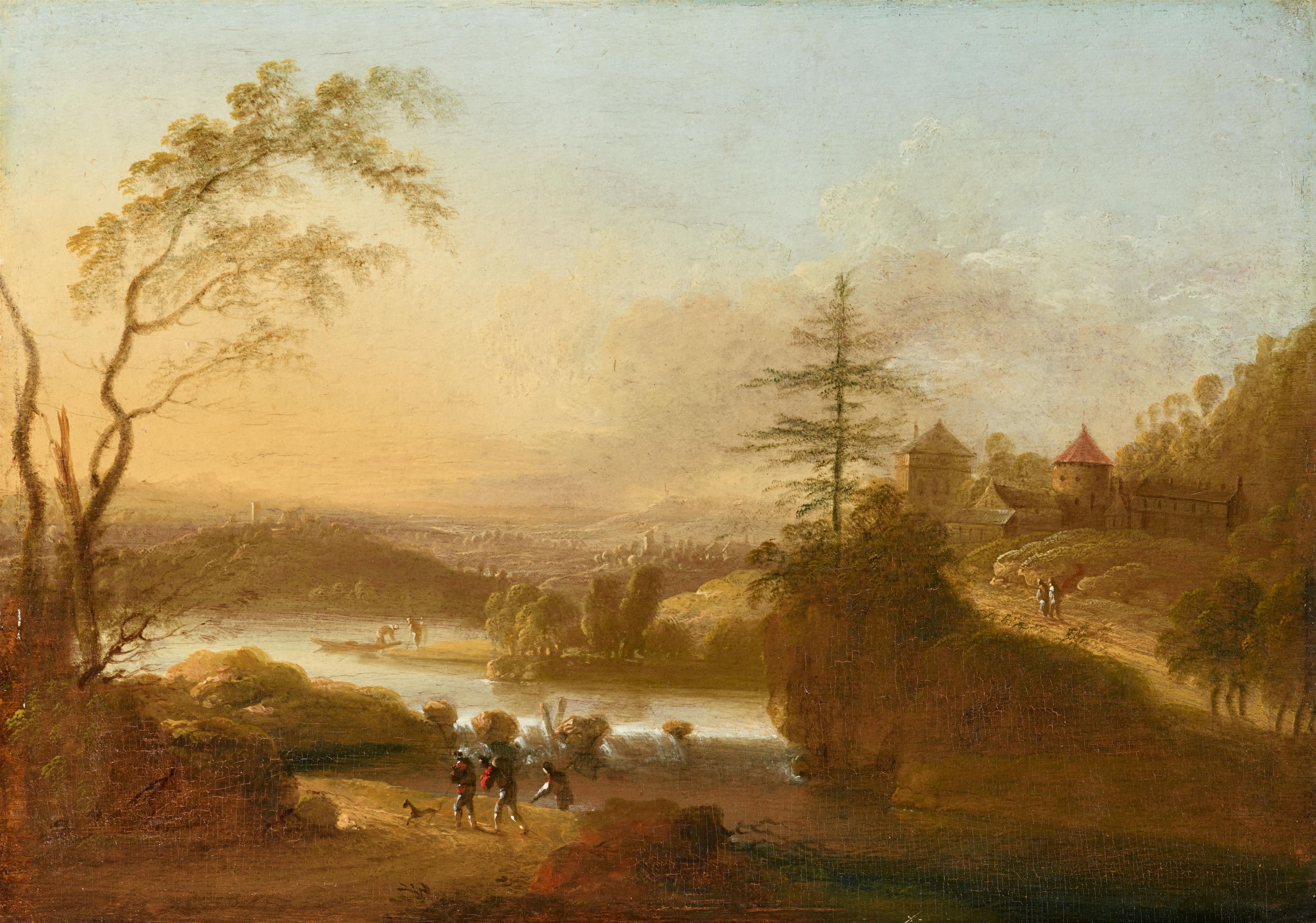 Peter von Bemmel - Zwei Landschaften: Sonnenaufgang und Sonnenuntergang - image-1