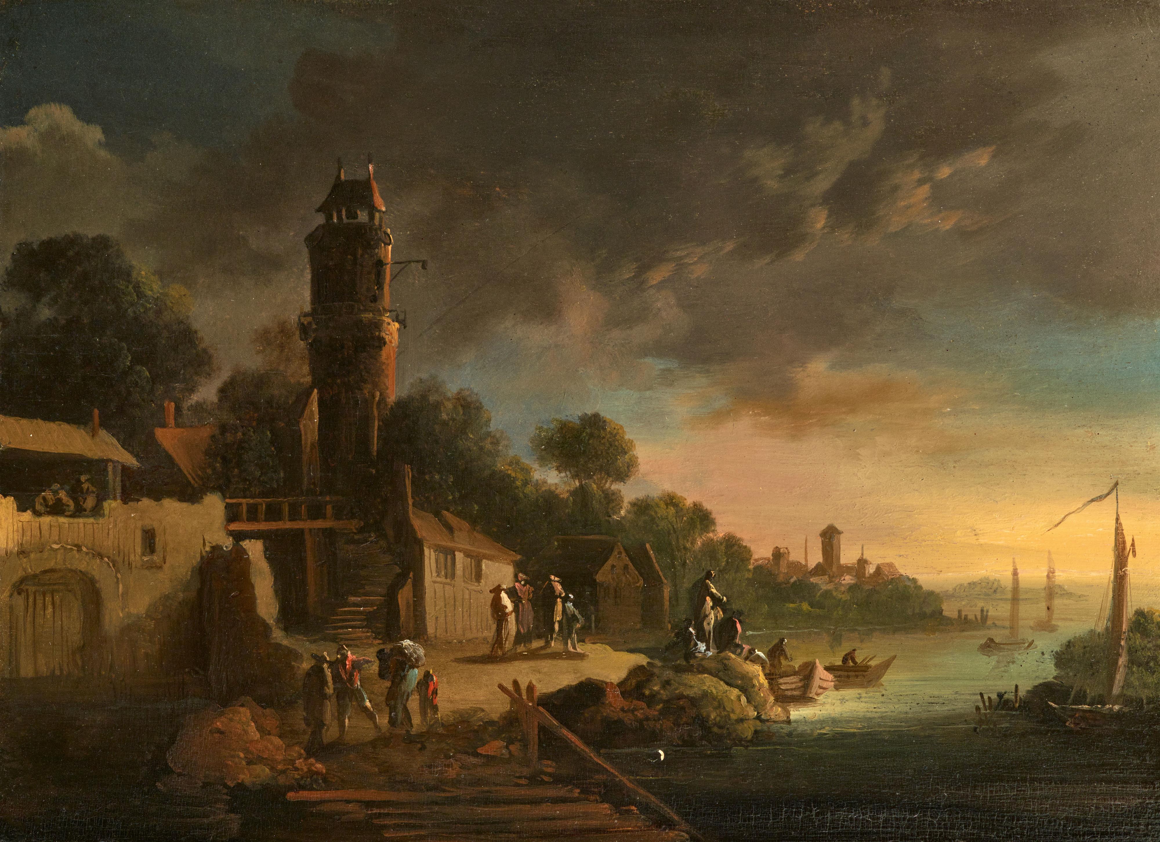 Peter von Bemmel - Zwei Landschaften: Sonnenaufgang und Sonnenuntergang - image-2