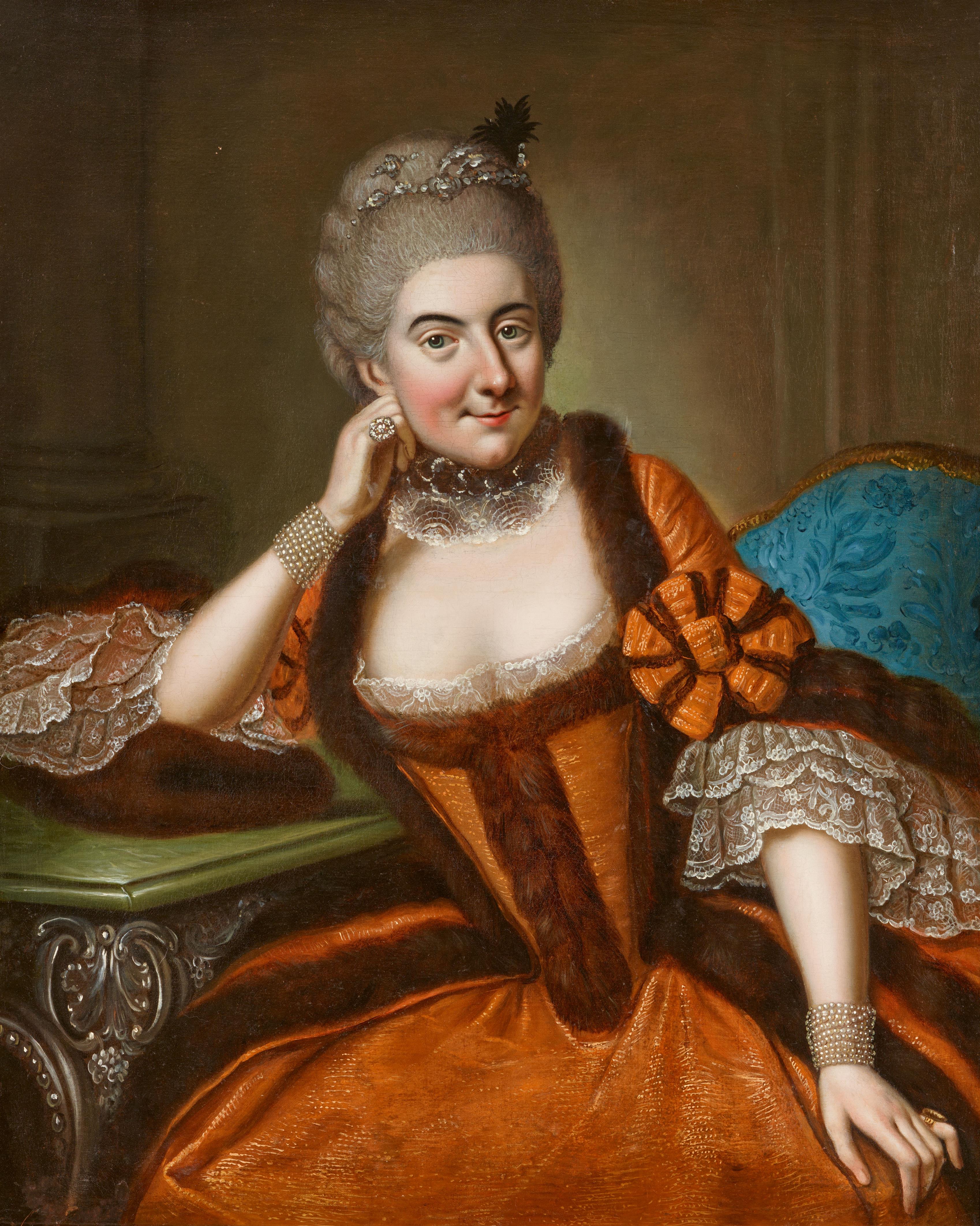 Barbara Rosina Lisiewska-de Gasc, attributed to - Portrait of Magravine Sophie Karoline Marie of Brandenburg-Bayreuth, née Princess of Braunschweig-Wolfenbüttel - image-1