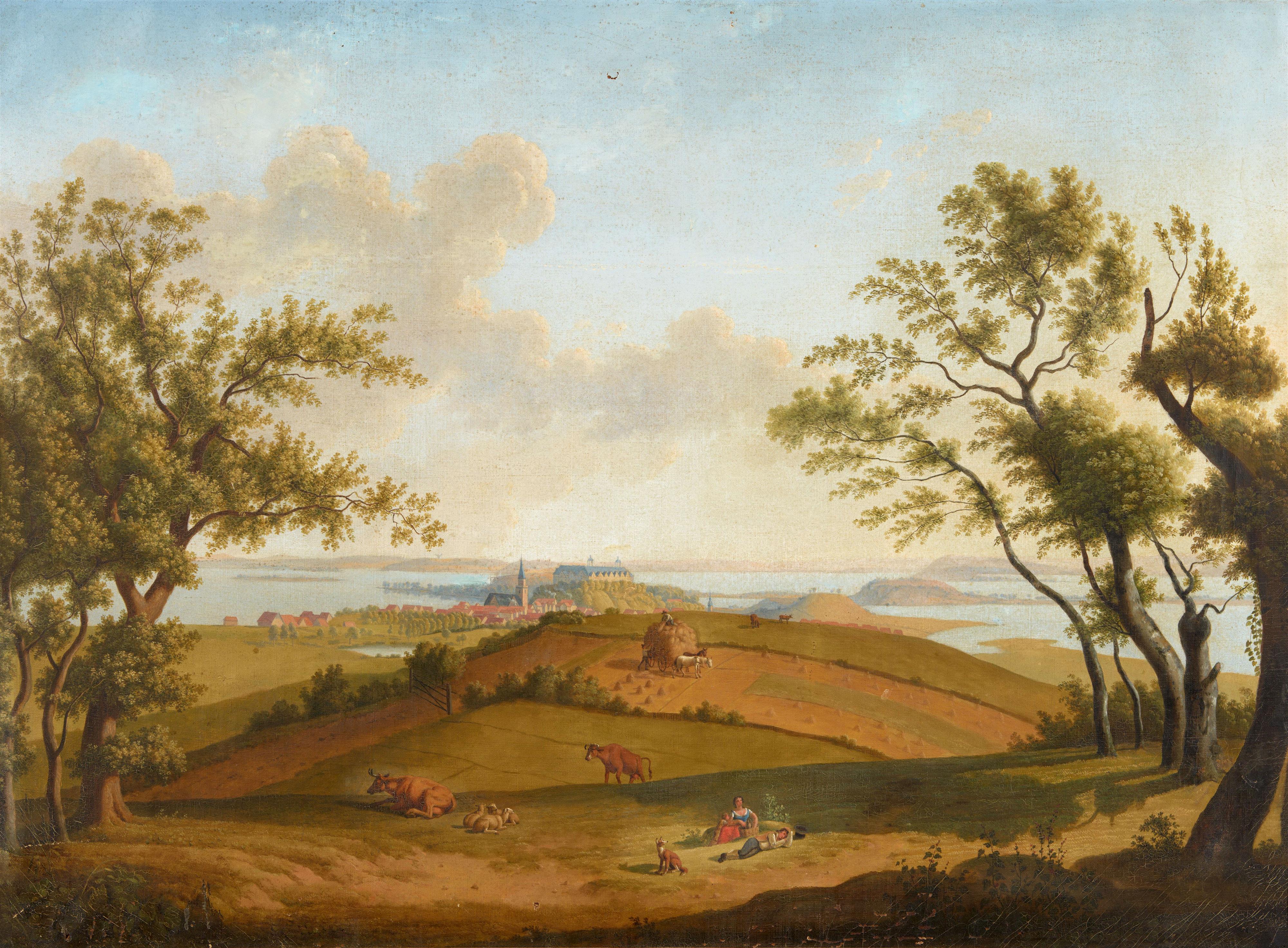 Ludwig Philipp Strack - View of Plön seen from Mount Parnass - image-1