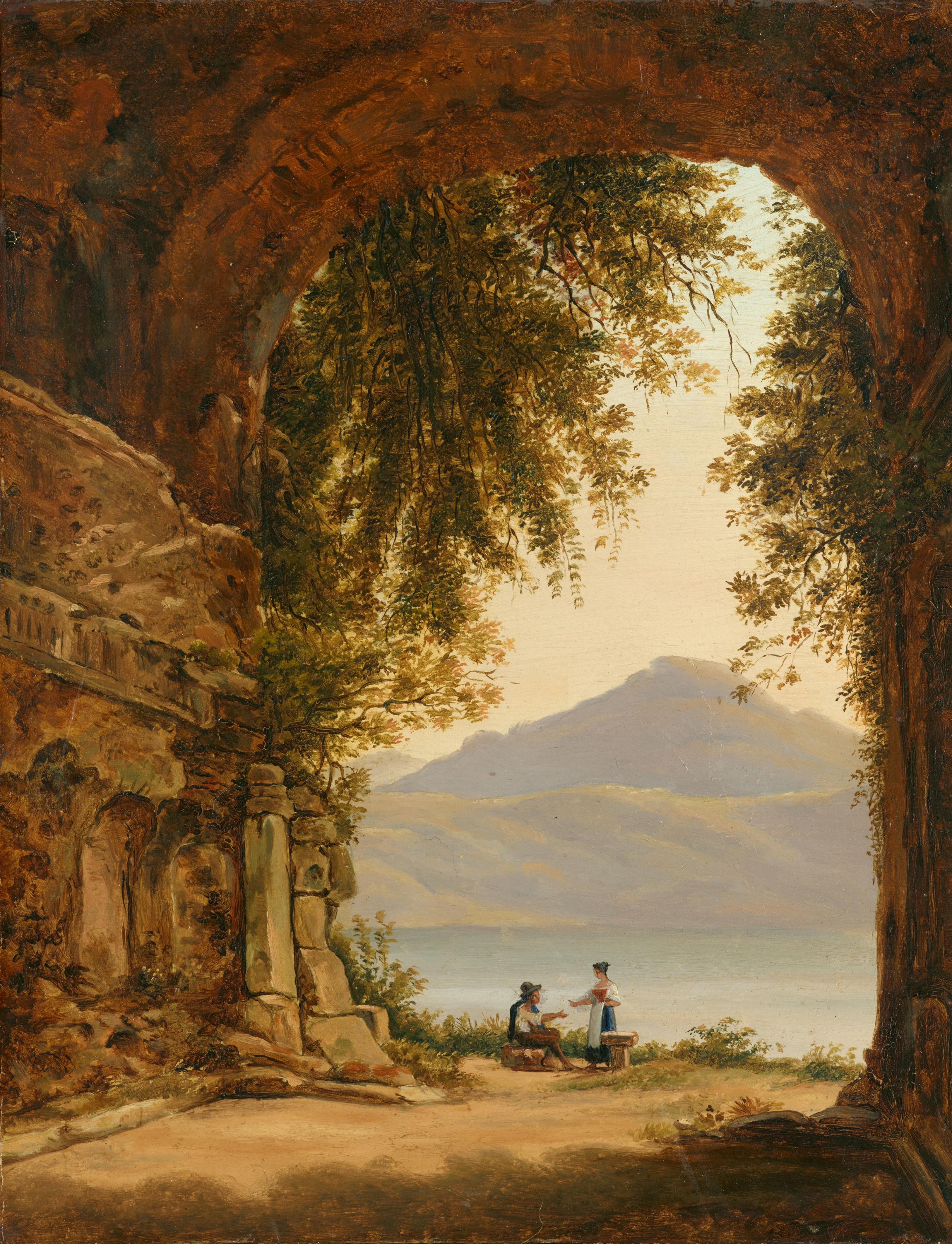 German School first half 19th century - View of the Lago Albano
View of the Castelli Romani - image-2