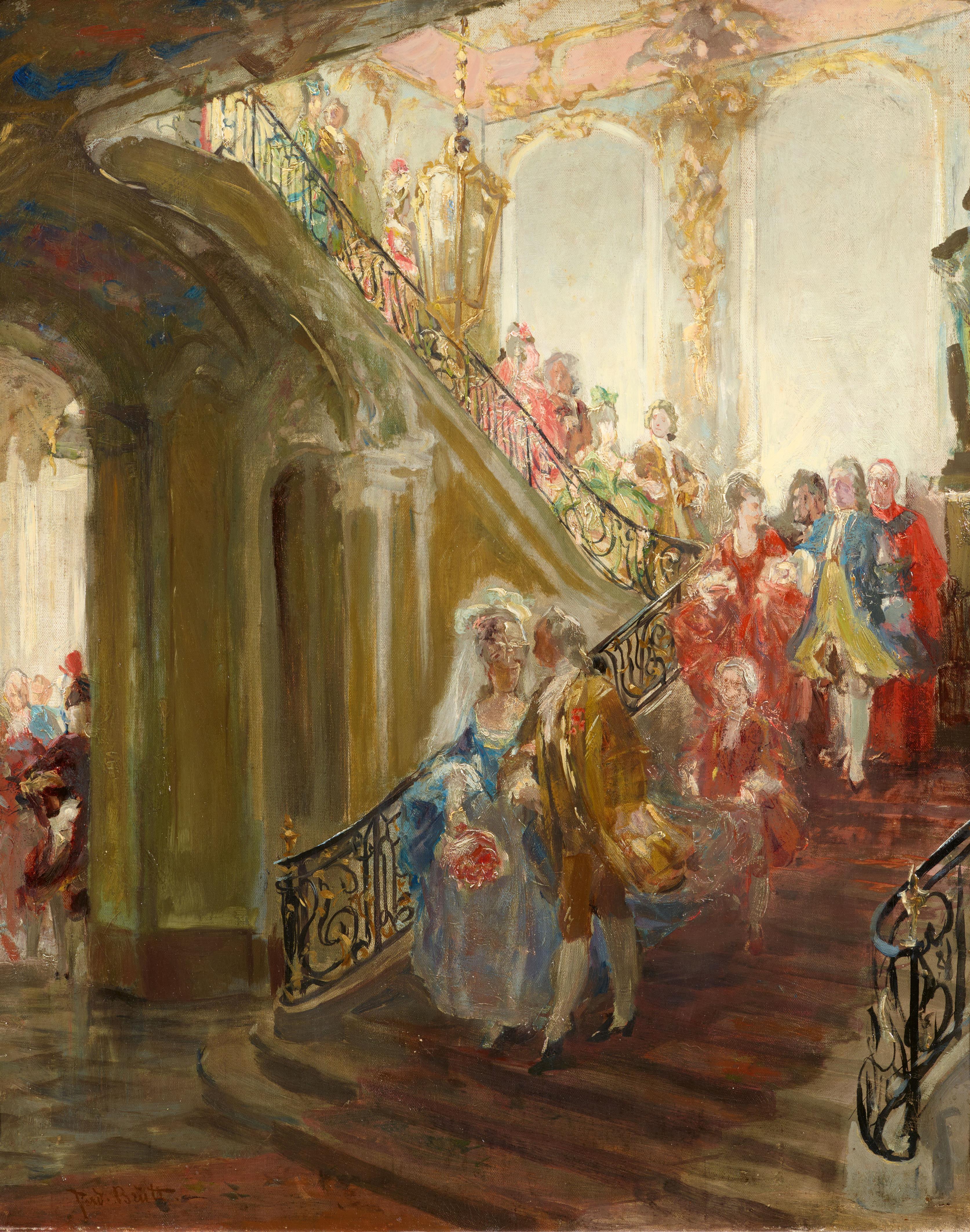 Ferdinand Brütt - Study for the Painting "Bridal Procession" - image-1