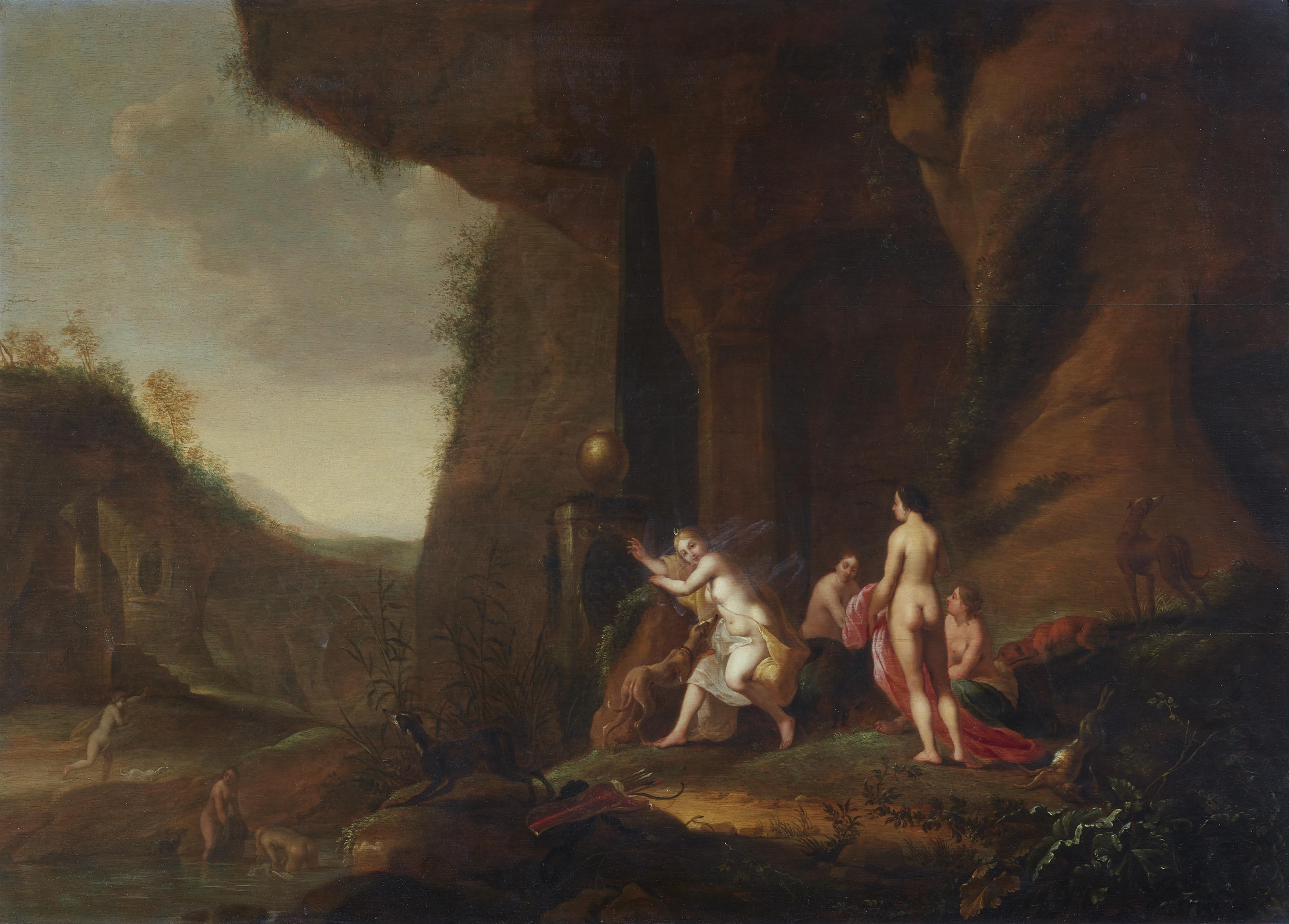 Abraham van Cuylenborch - Diana and Actaeon - image-1