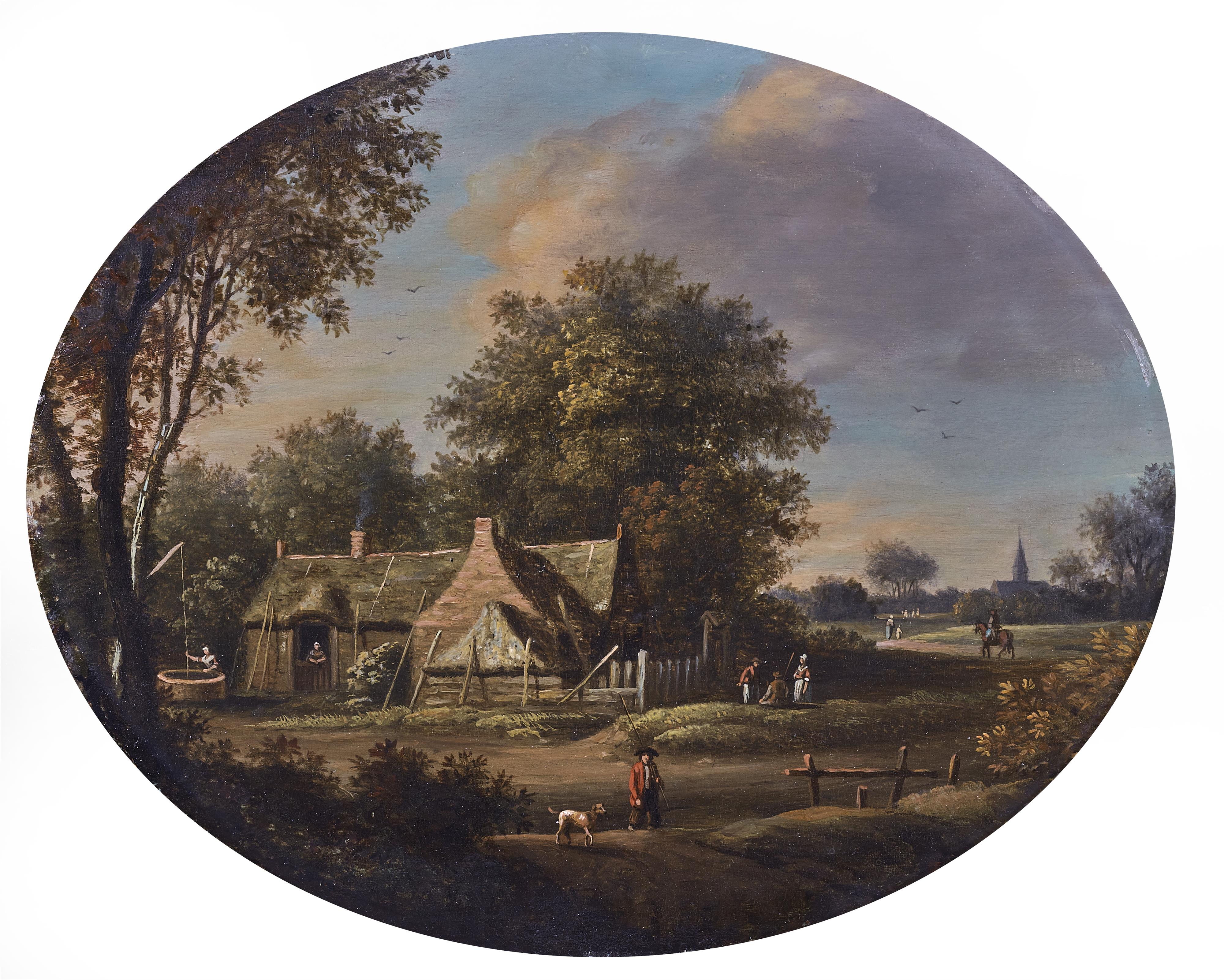 Pieter de Neyn, follower of - Landscape with a Farmstead - image-1