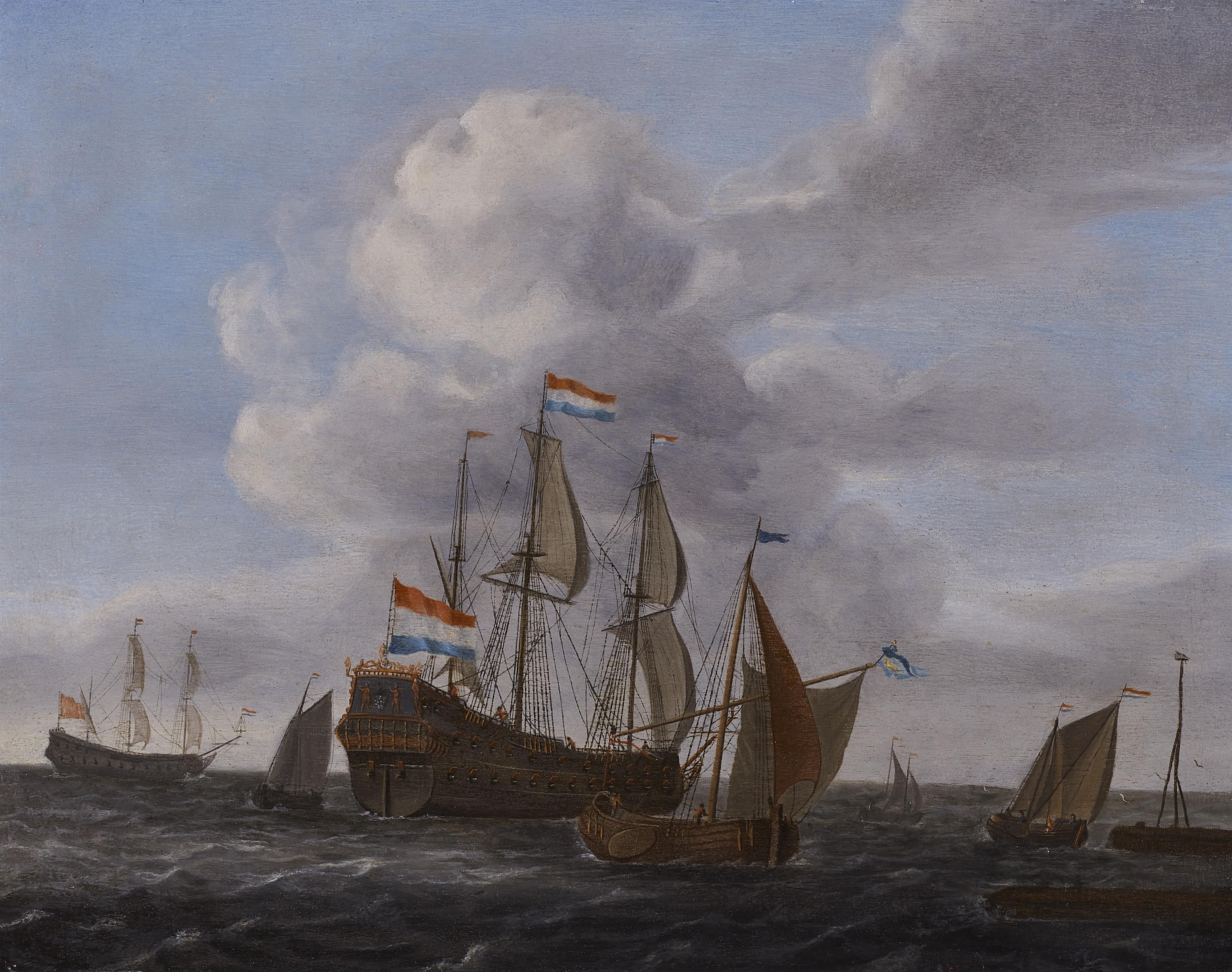 Netherlandish School 17th century - Maritime Scene - image-1