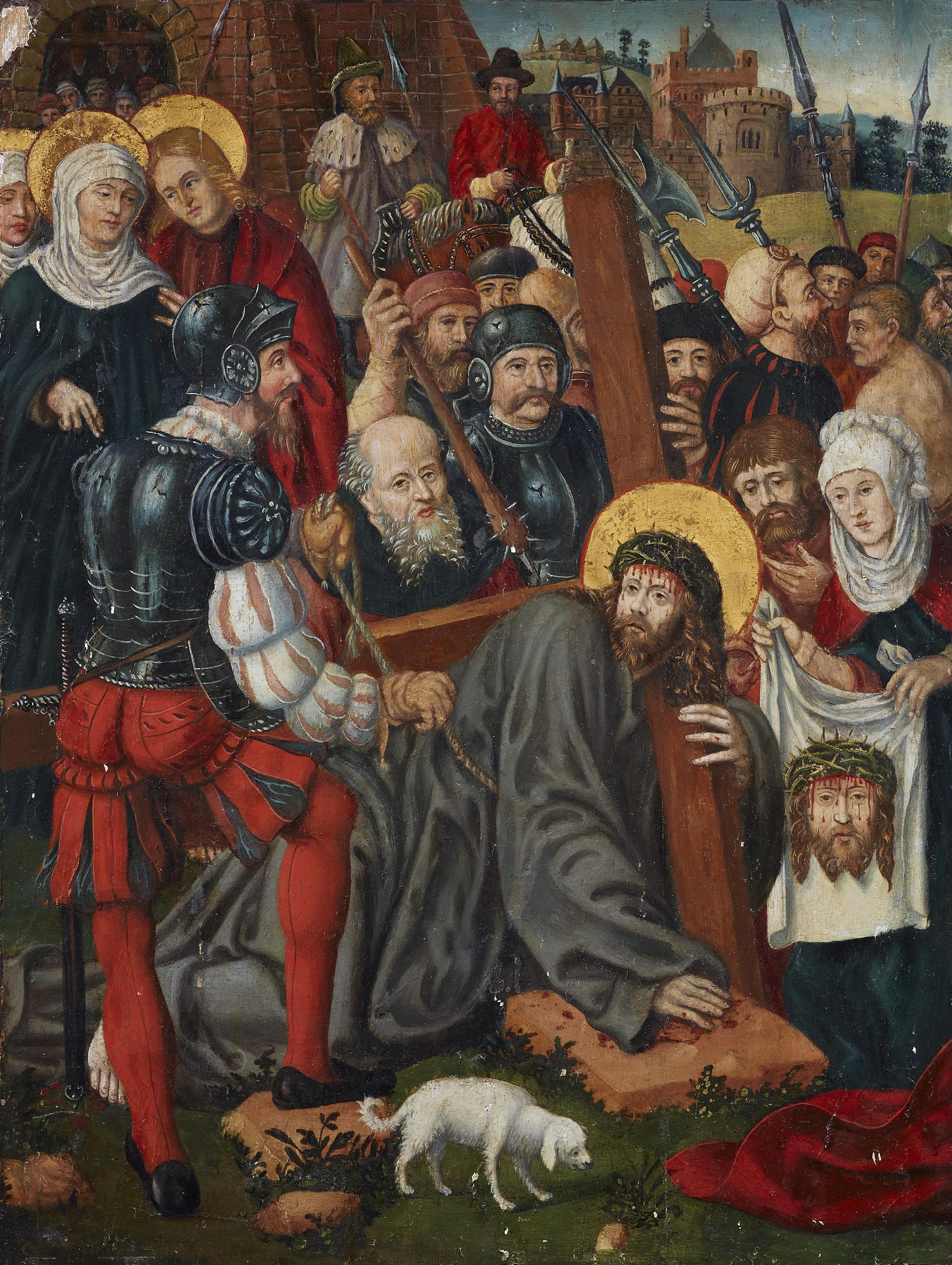 Upper Rhine-Region late 15th century - Christ Carrying the Cross - image-1