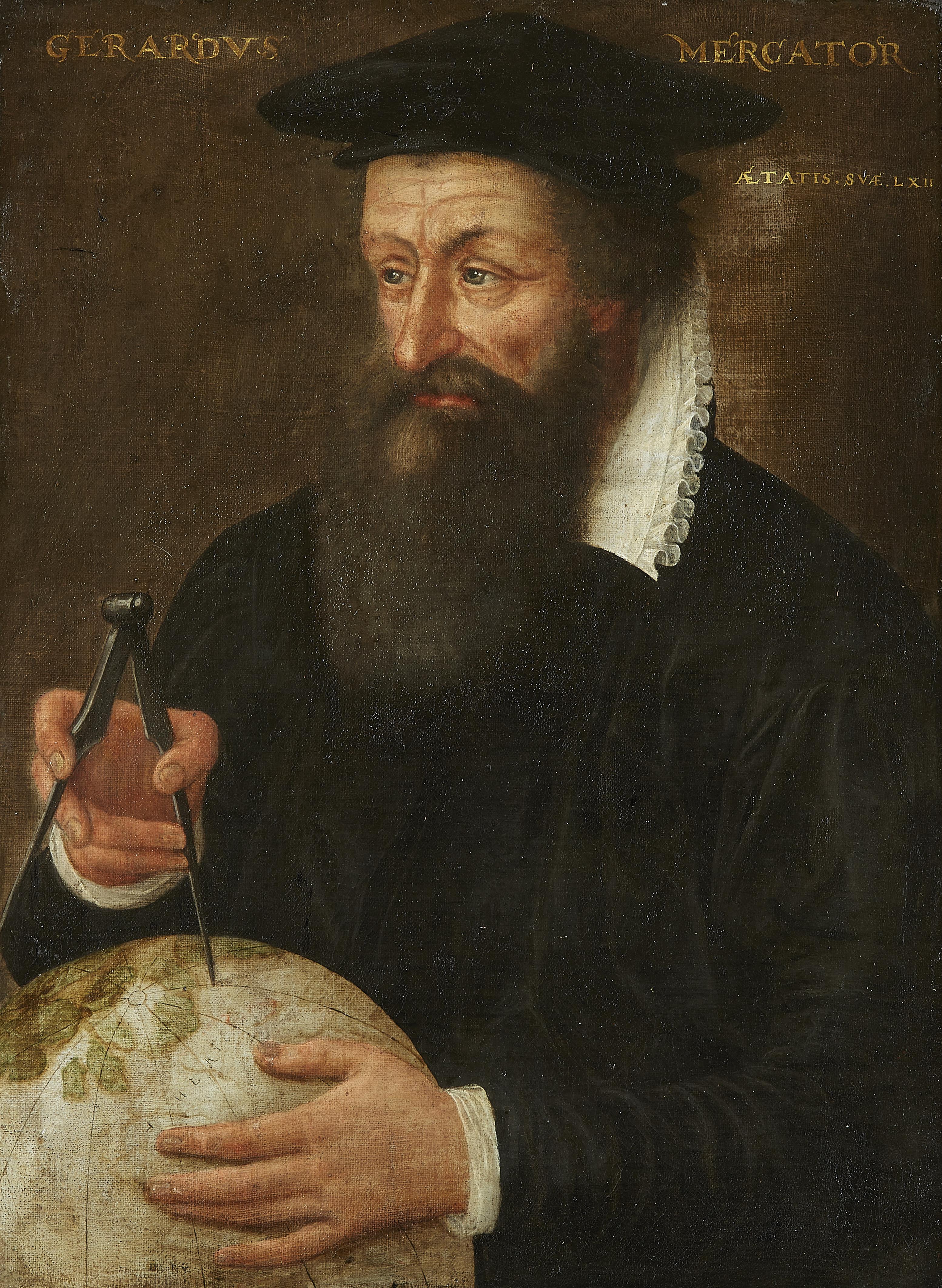 Unknown Artist 17th/18th century - Portrait of the Cartographer Gerhard Mercator - image-1