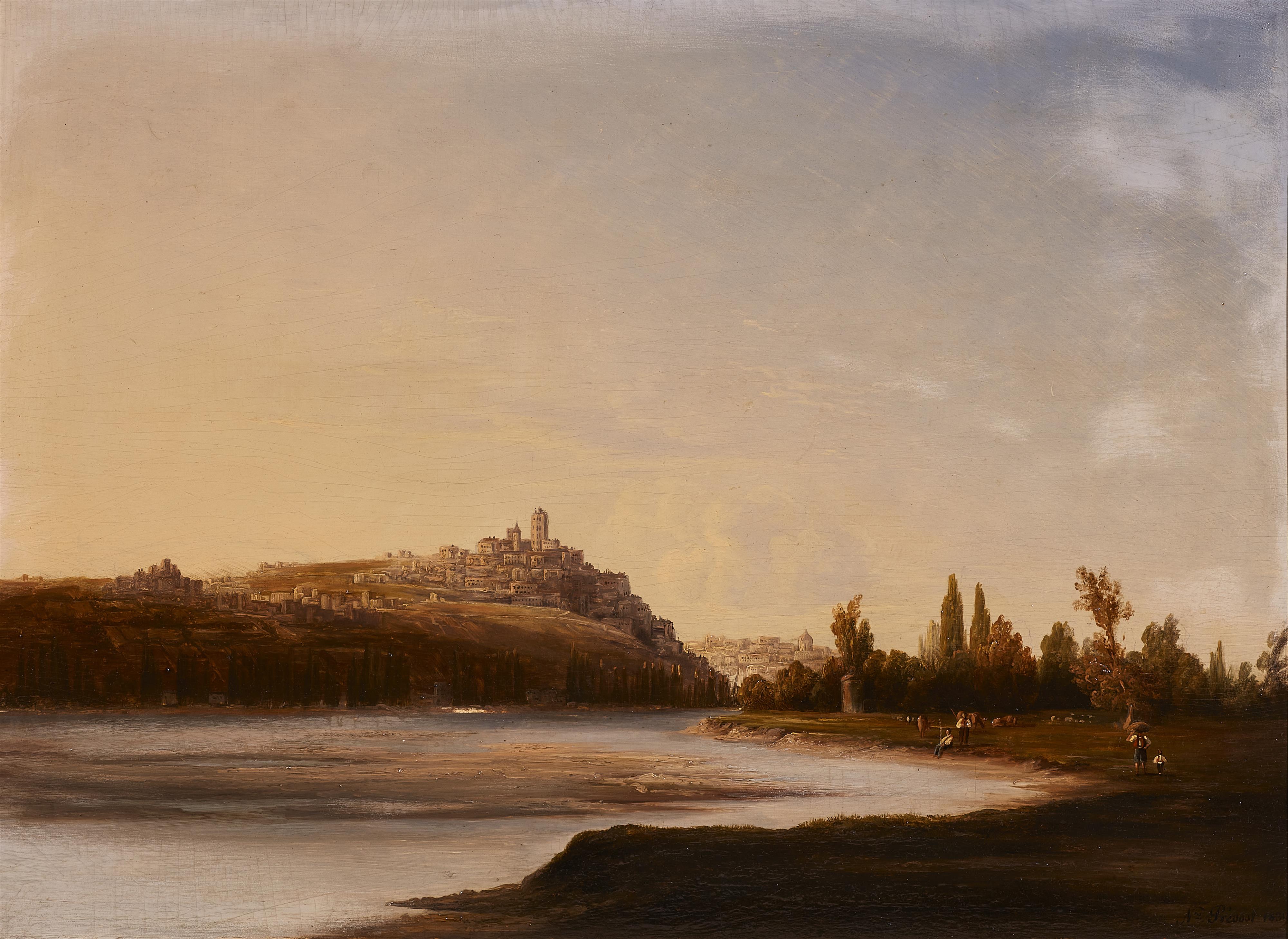 Nicolas Louis André Prévost - Ansicht einer Stadt am Fluss - image-1